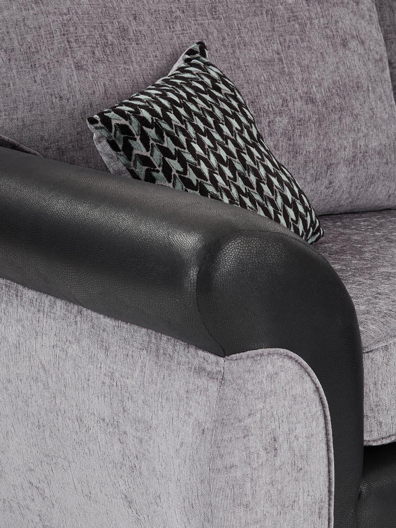 Image 4 of 7 of The Very Collection Narva Standard Fabric and Faux Leather&nbsp;Left Hand&nbsp;Corner Group Sofa - Made to Order in the UK