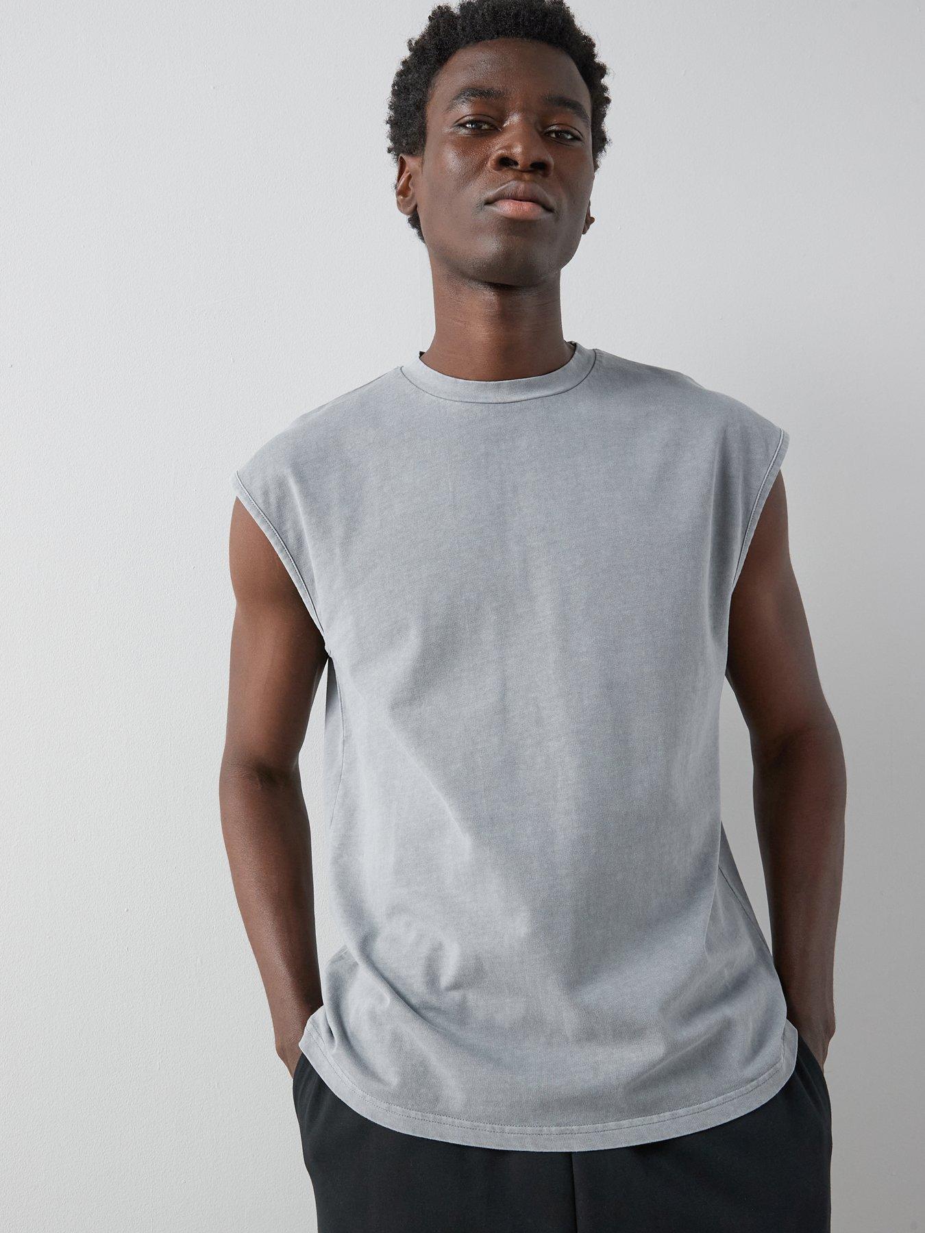 Image 1 of 6 of The Very Collection Pure Cotton Washed Oversized Vest - Grey