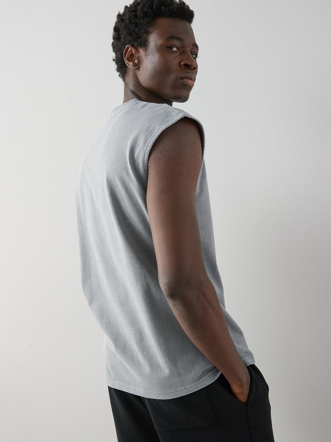 Image 2 of 6 of The Very Collection Pure Cotton Washed Oversized Vest - Grey
