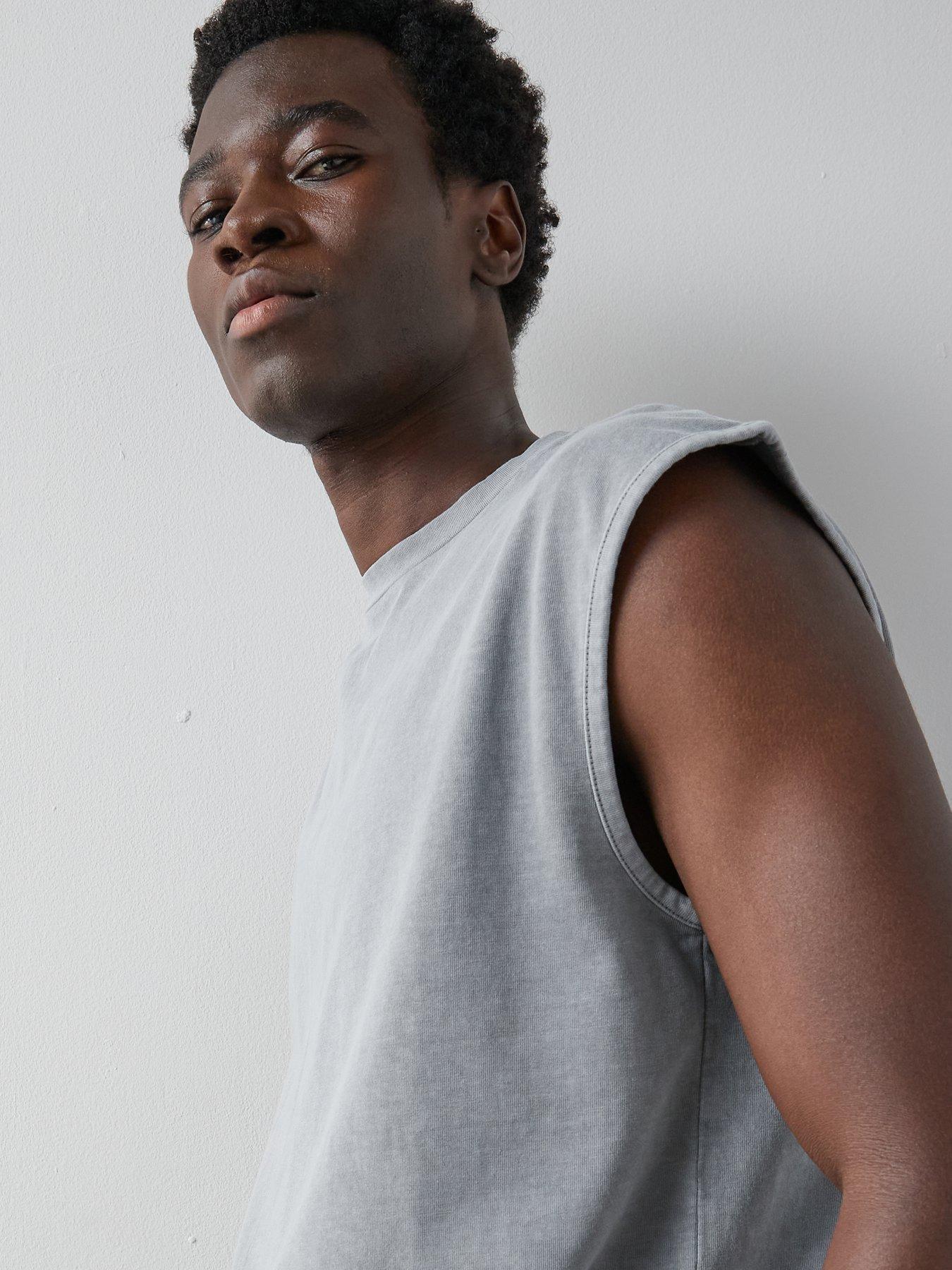 Image 4 of 6 of The Very Collection Pure Cotton Washed Oversized Vest - Grey