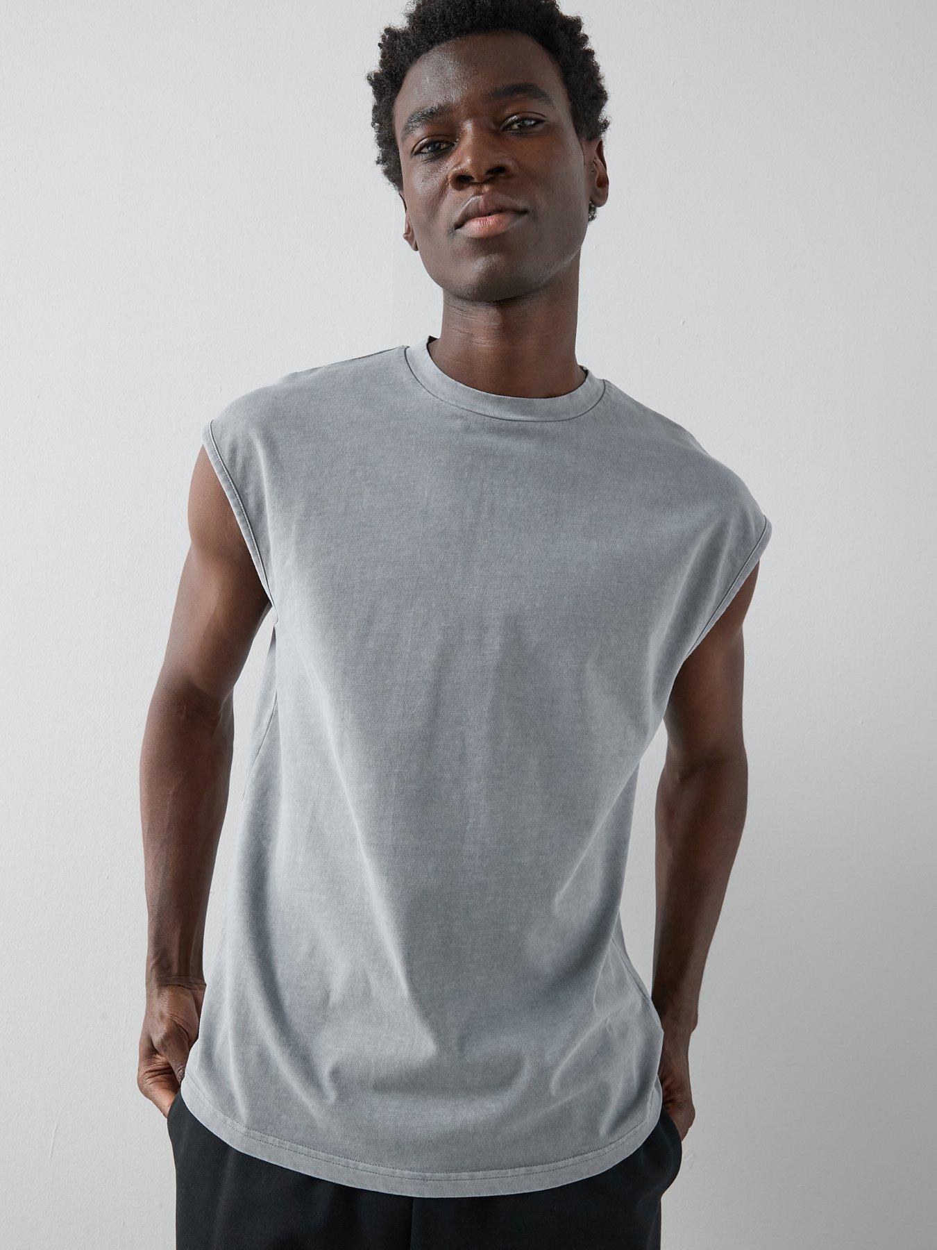 Image 6 of 6 of The Very Collection Pure Cotton Washed Oversized Vest - Grey