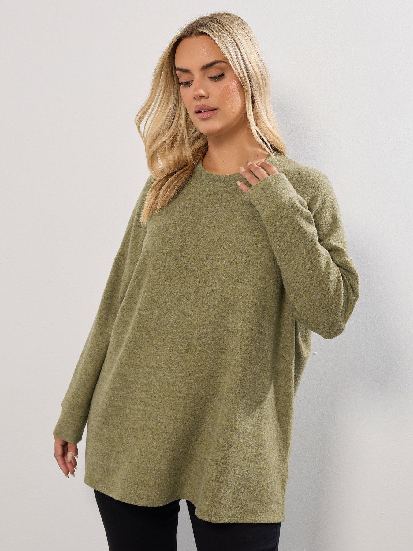undefined Curve Long Sleeve Jumper - Green