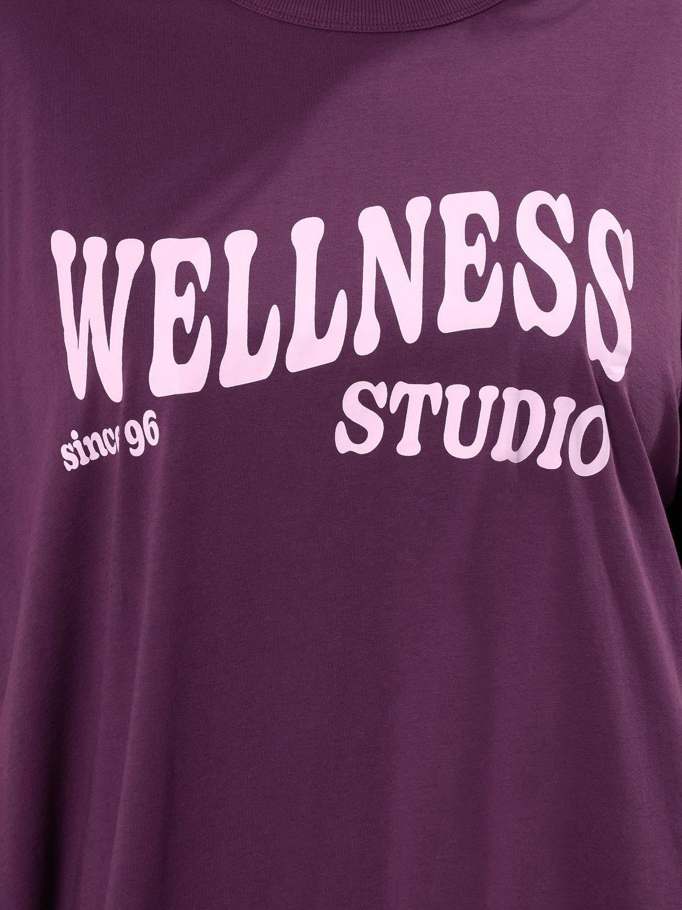 Image 4 of 4 of Yours Curve Wellness Studio T-Shirt - Purple