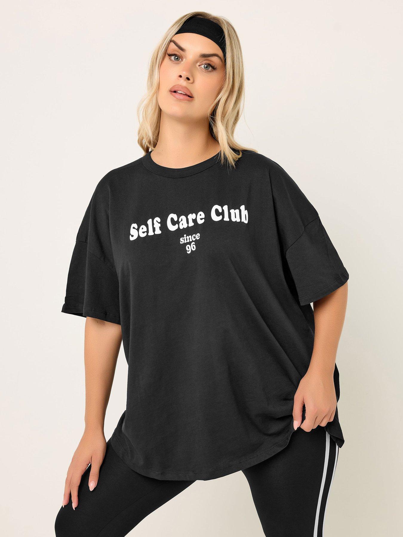  image of yours-curve-self-care-club-t-shirt-black