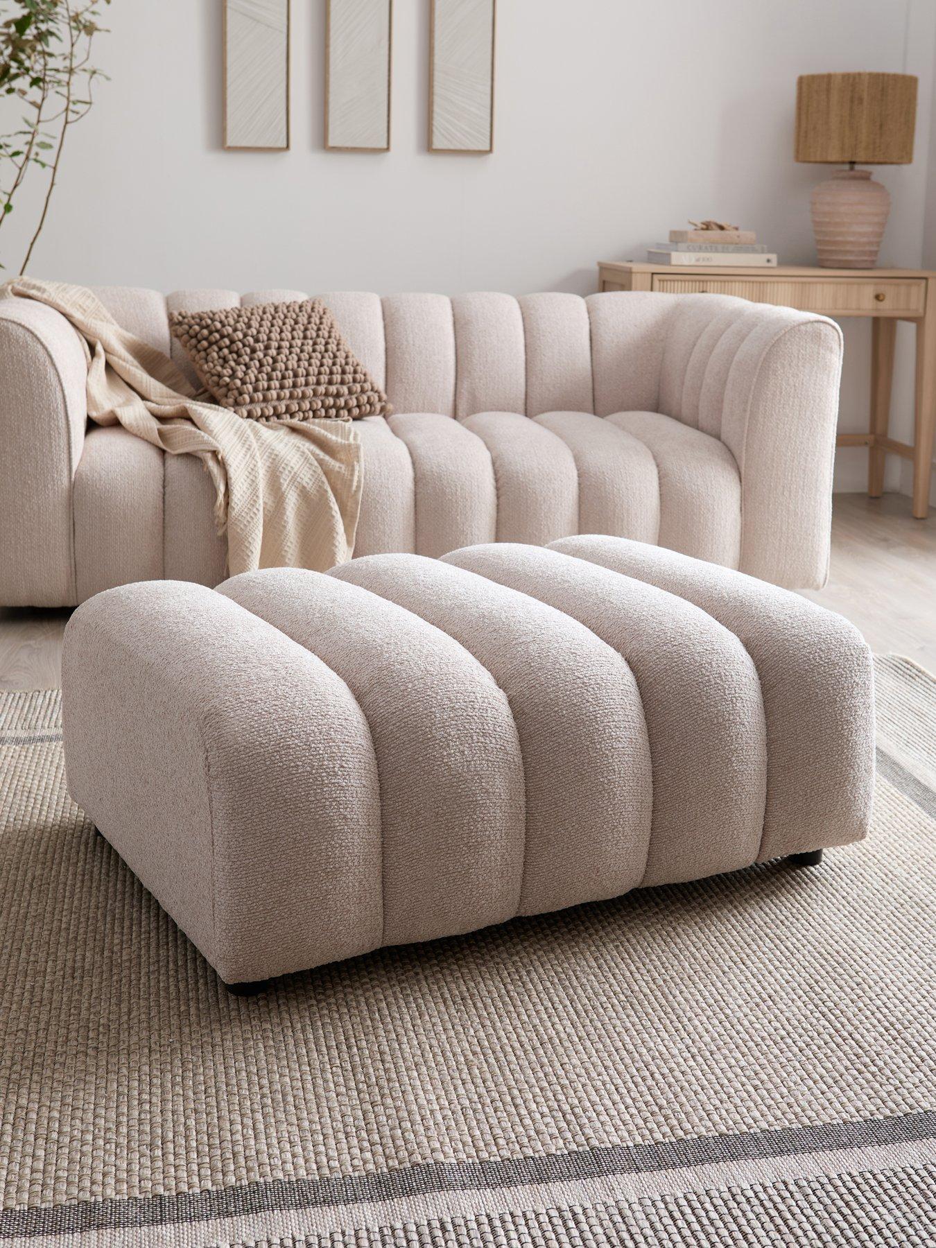 Michelle Keegan Home Mikah Fabric Footstool - FSC® Certified