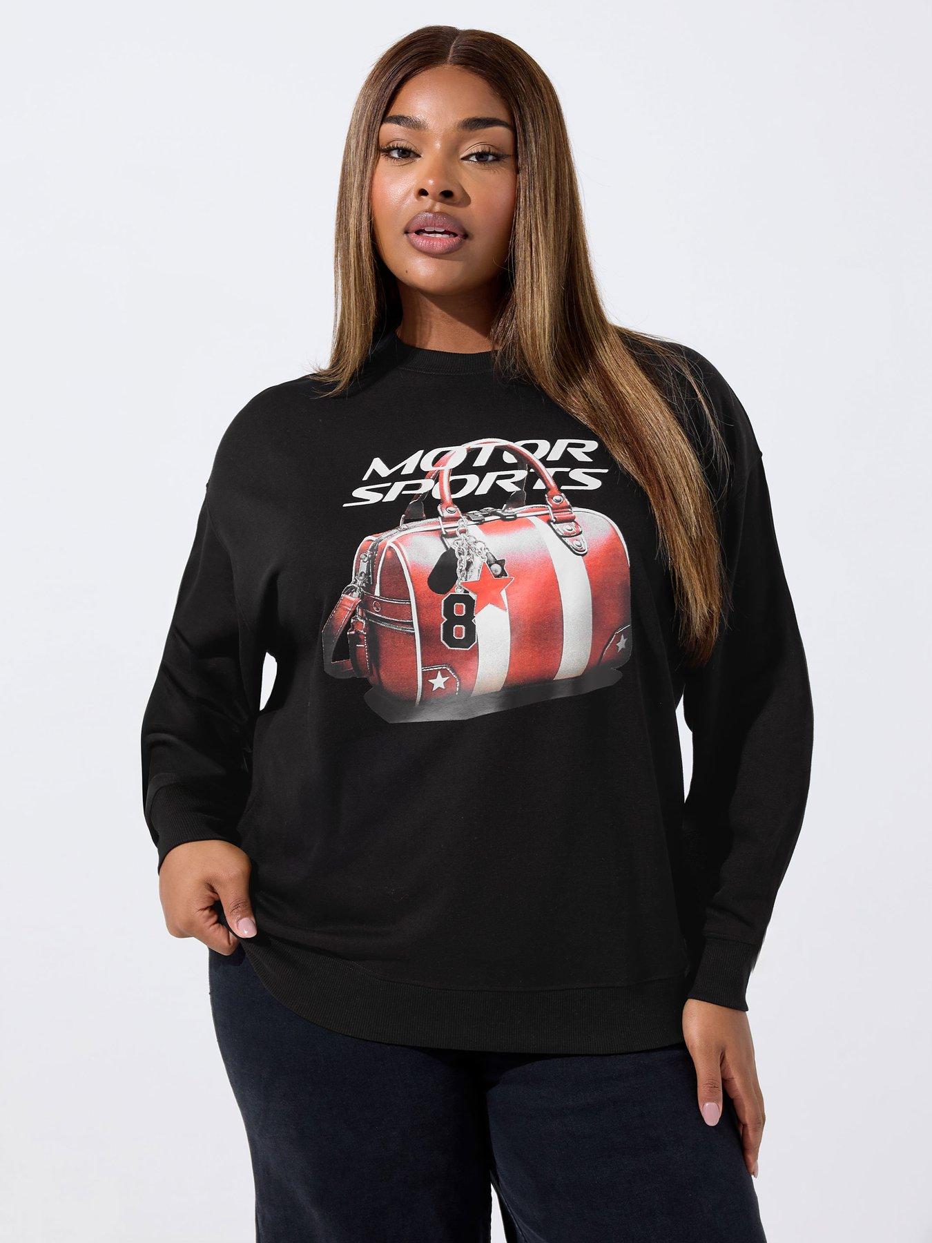 undefined Curve Motor Sports Bag Sweatshirt - Black