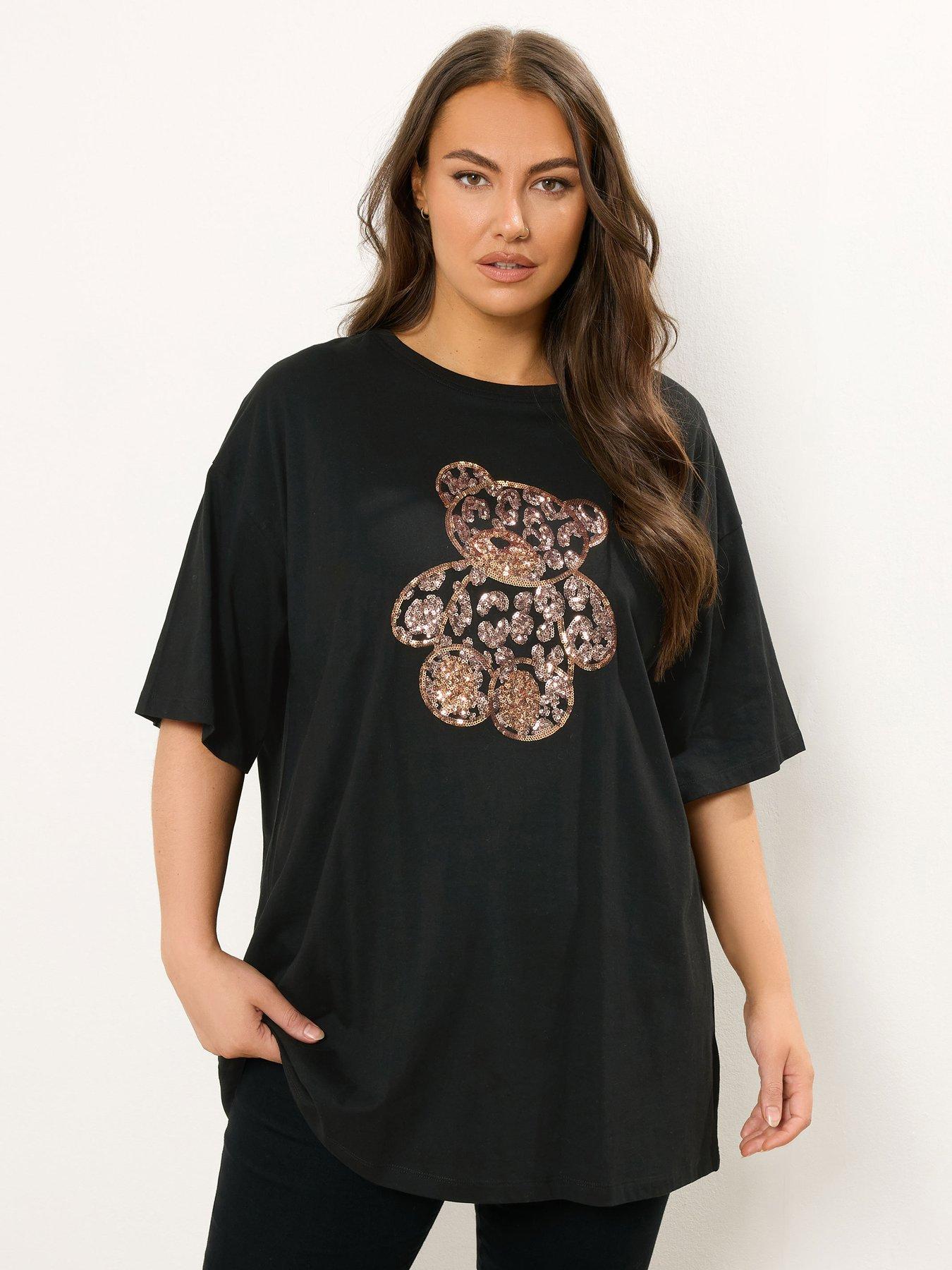 Yours Curve Relaxed T-Shirt - Black