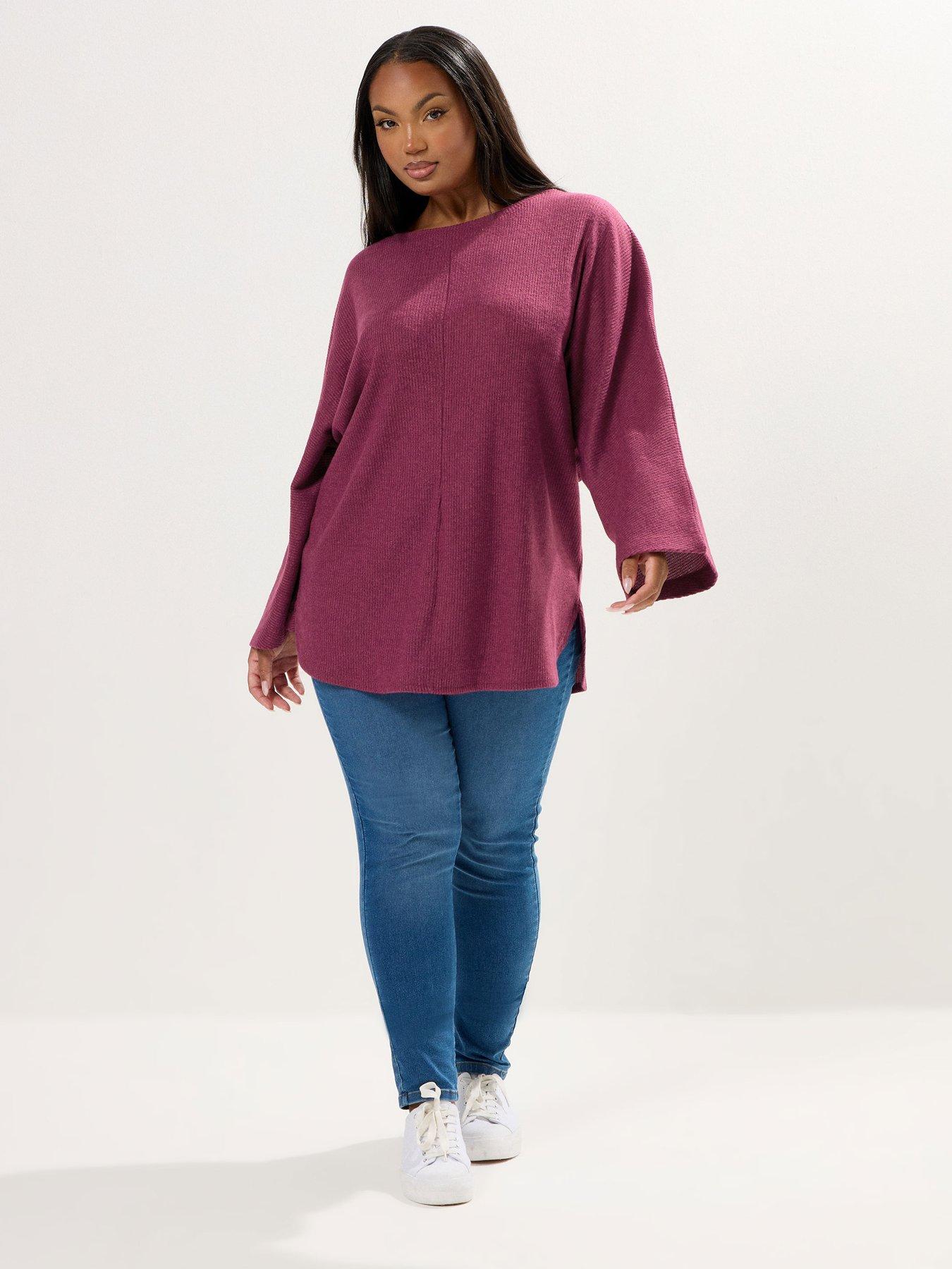 Image 3 of 4 of Yours Curve Soft Touch Ribbed Jumper