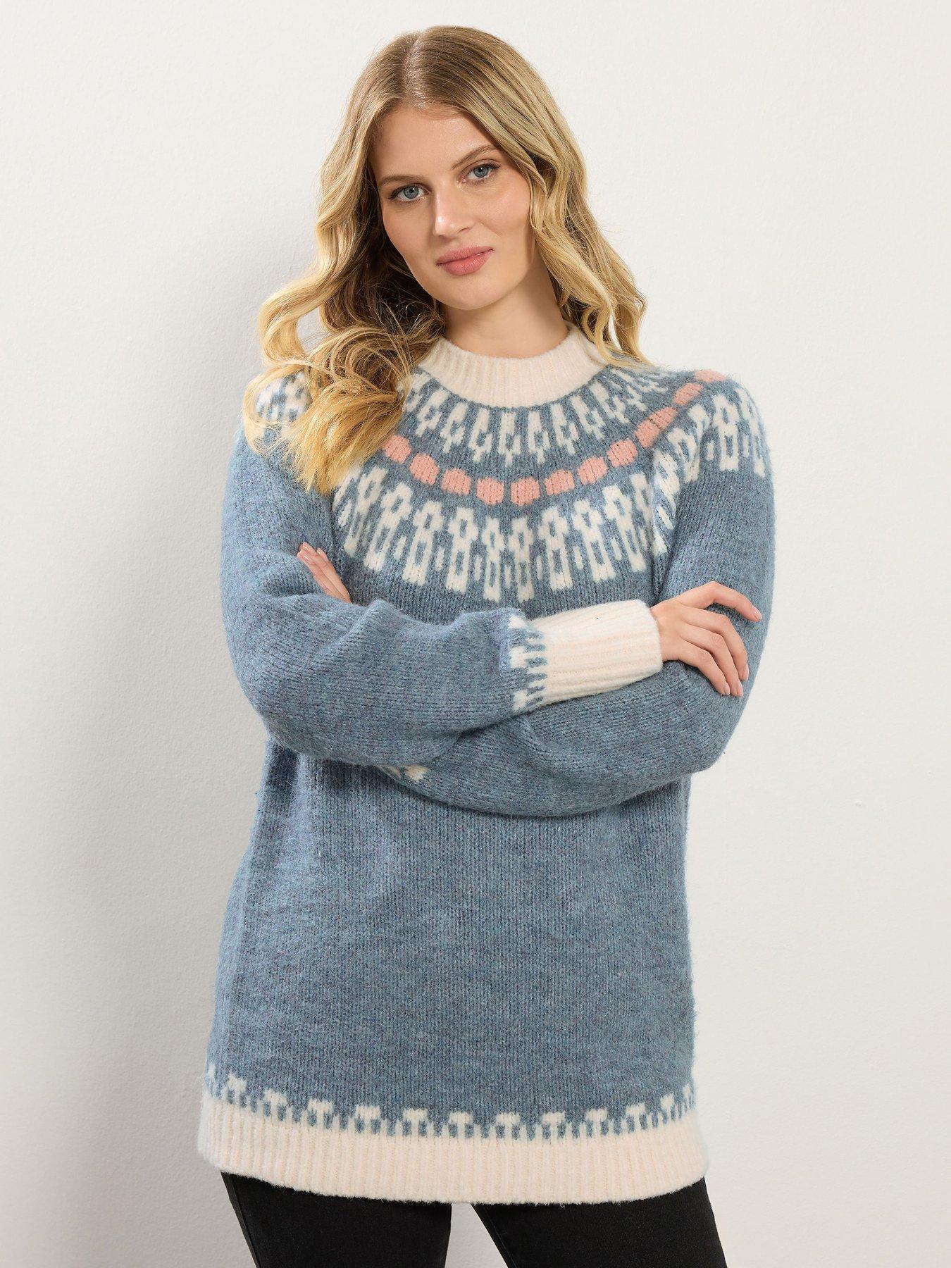 Image 1 of 4 of Long Tall Sally Fairisle Long Sleeved Jumper - Blue