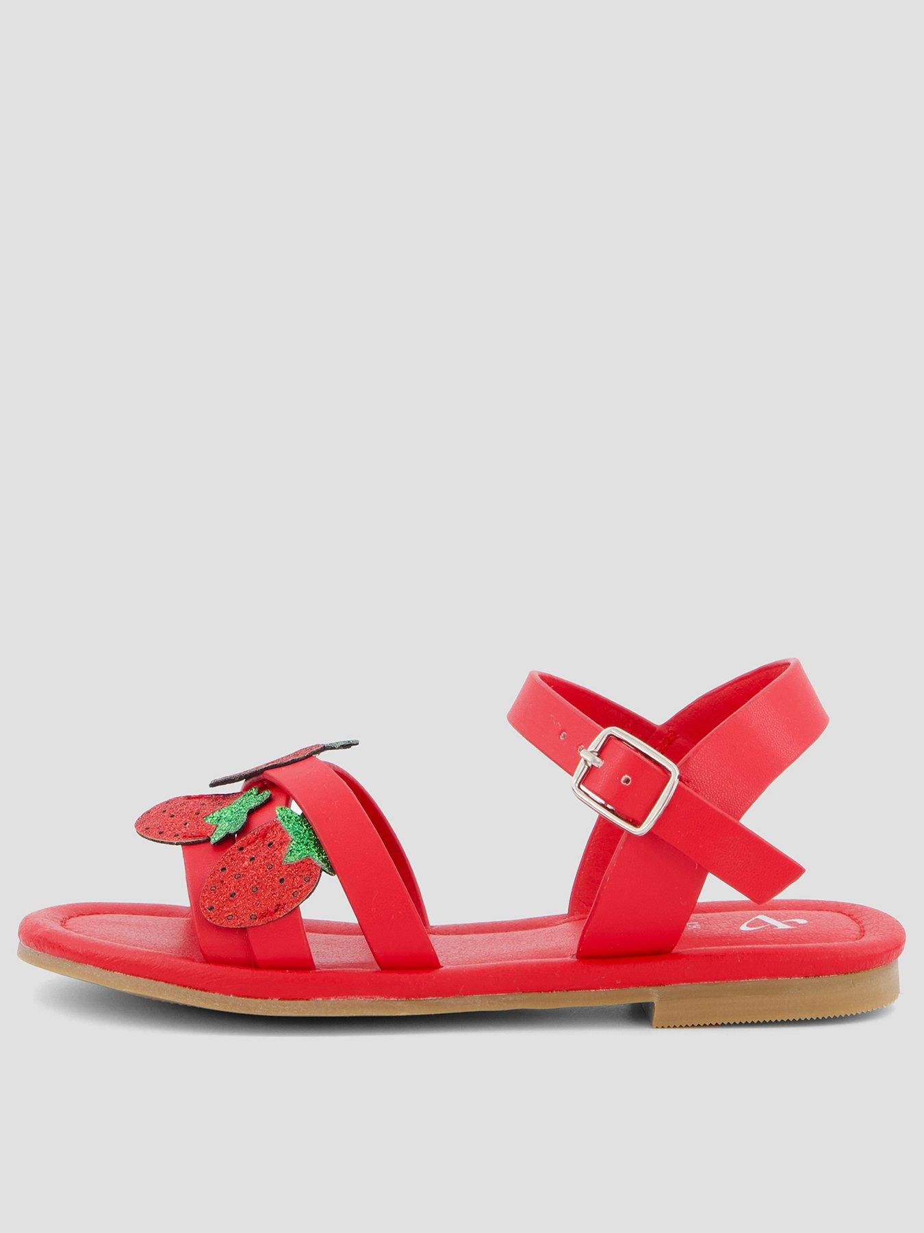 The Very Collection Strawberry Strappy Sandal - Red