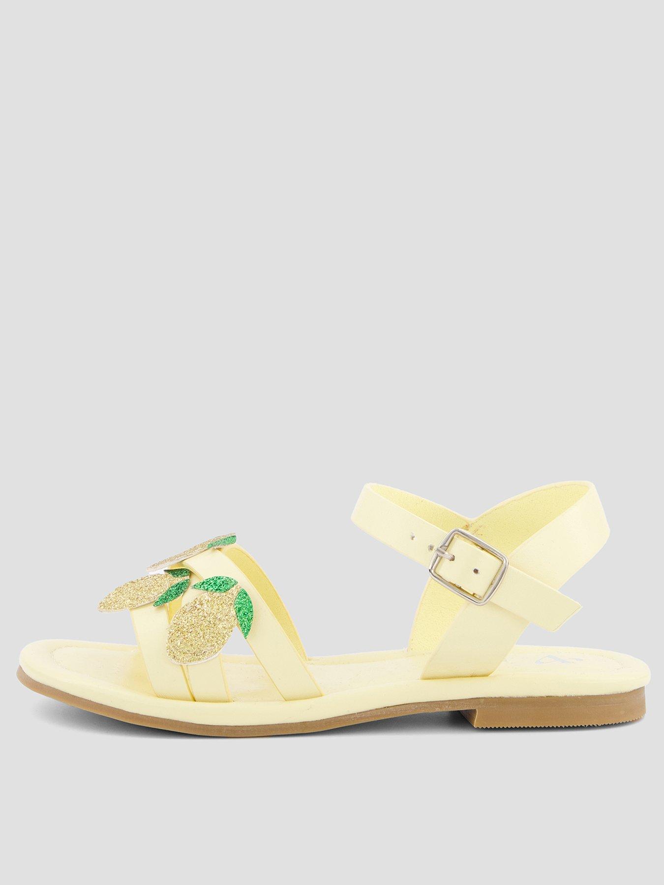 The Very Collection Lemon Strappy Sandal - Yellow