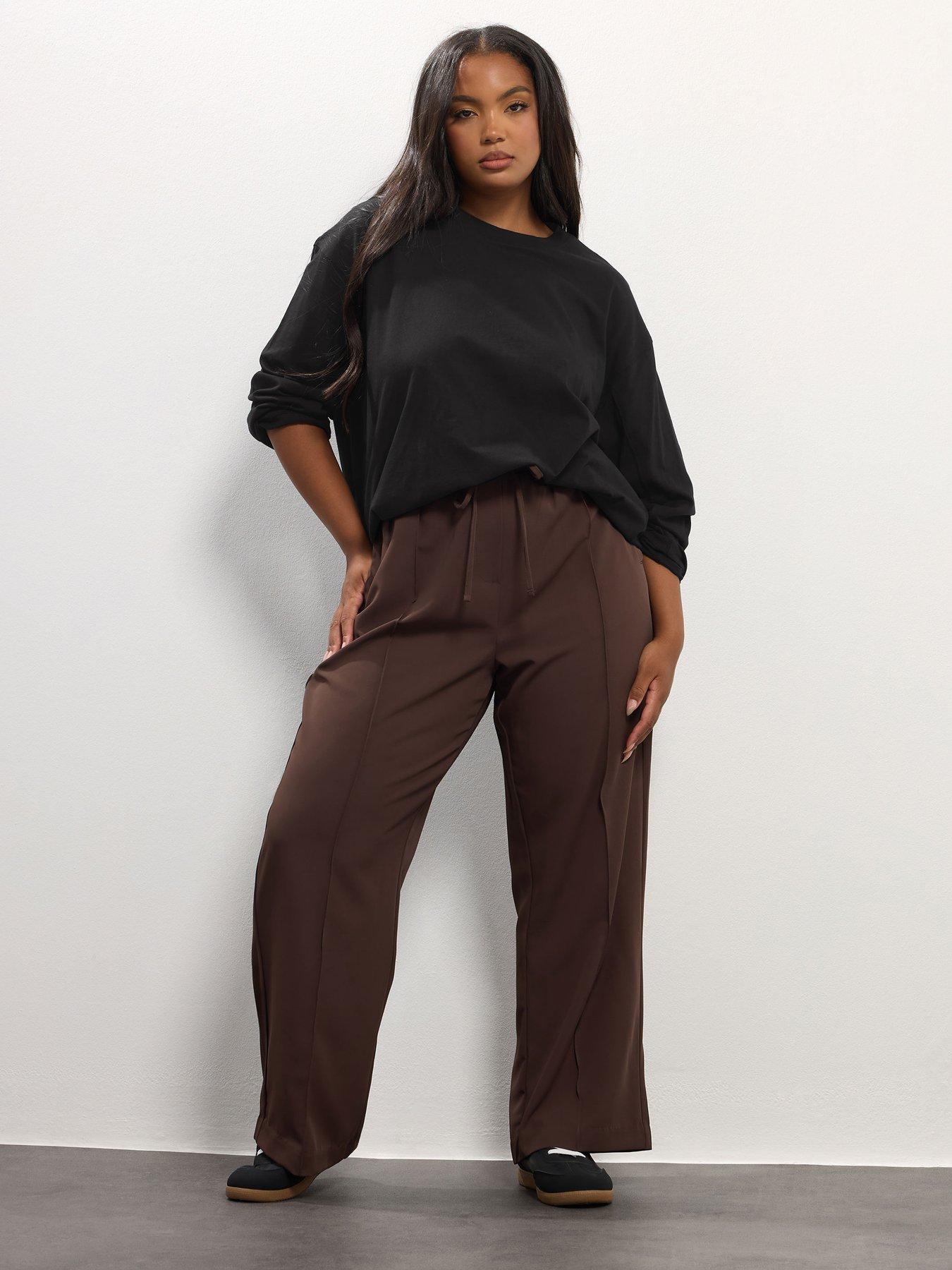 Image 3 of 4 of Yours Curve Seam Detail Skater Top - Black