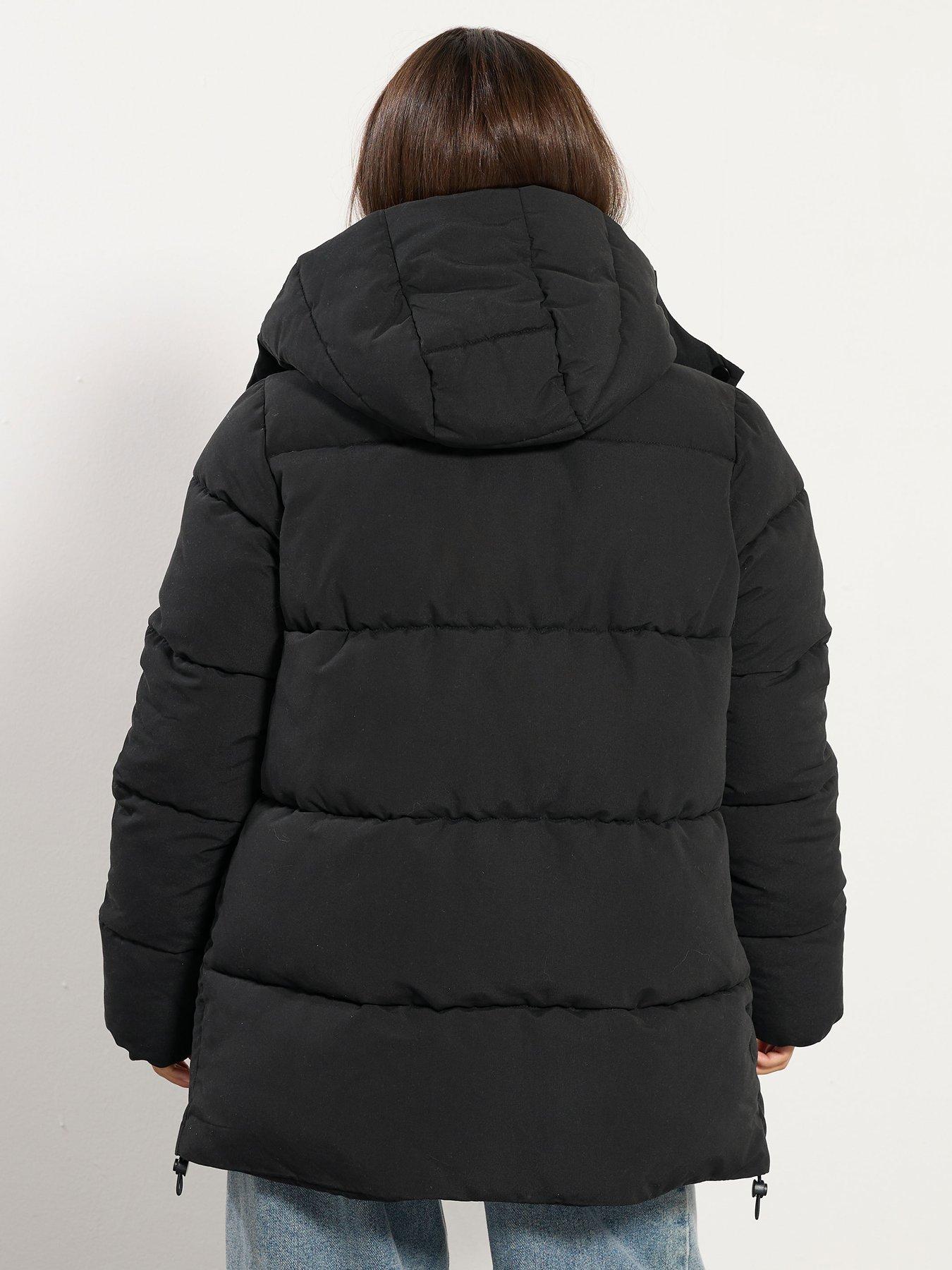 Image 2 of 4 of PixieGirl Petite Padded Hooded Jacket - Black