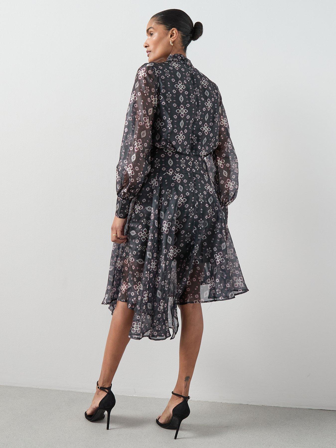 image of the-very-collection-asymmetric-hem-dress-print