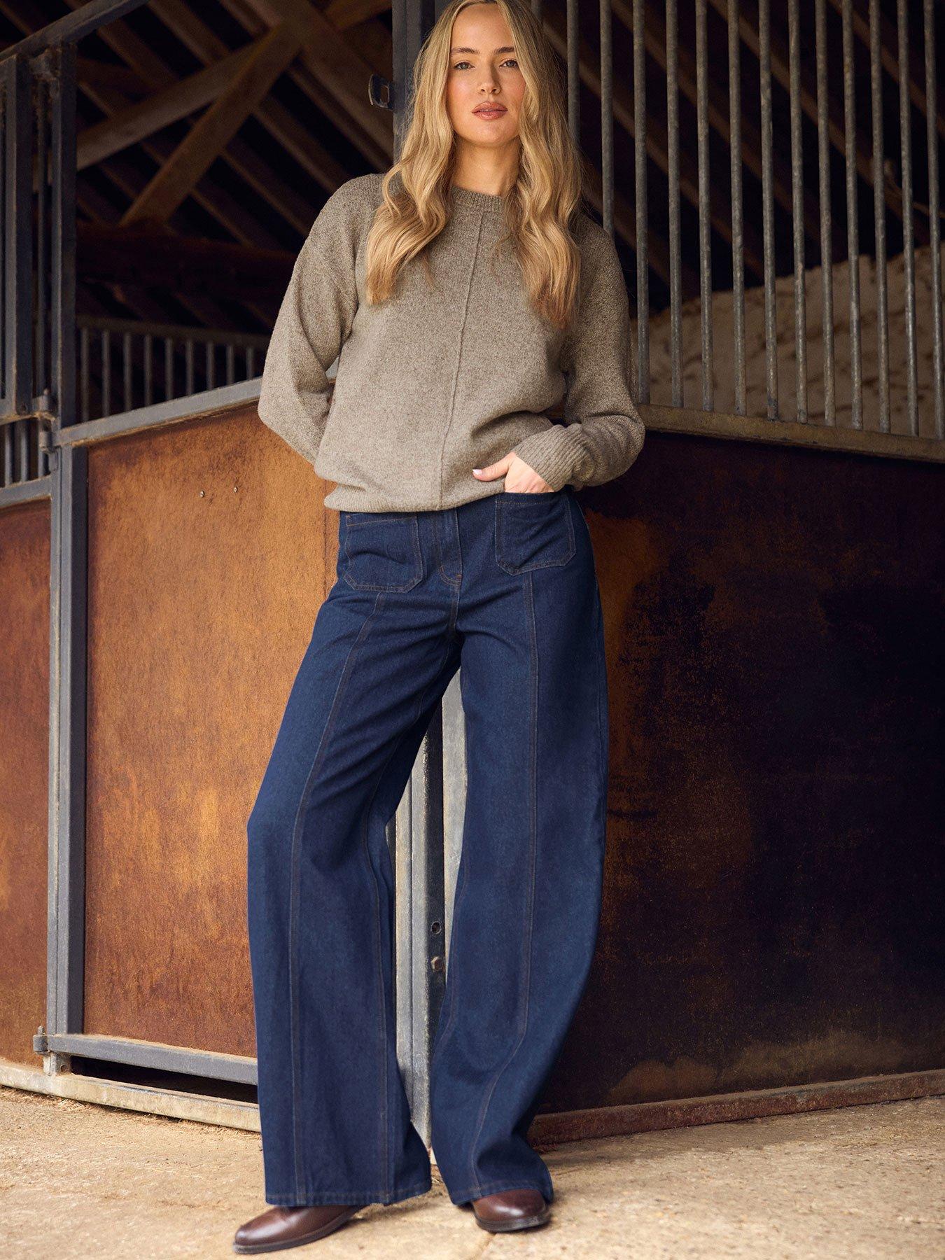  image of long-tall-sally-seam-front-pocket-wide-leg-jean-34-blue