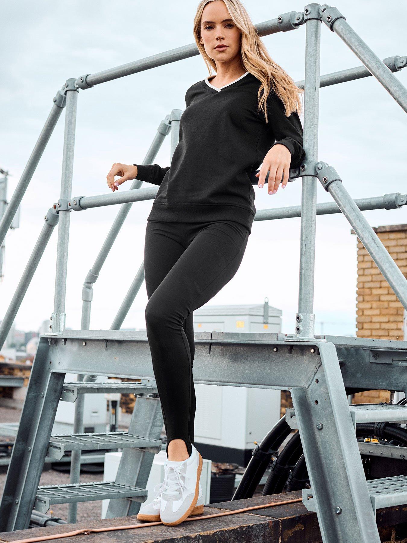 undefined Stirrup Leggings 34" - Black
