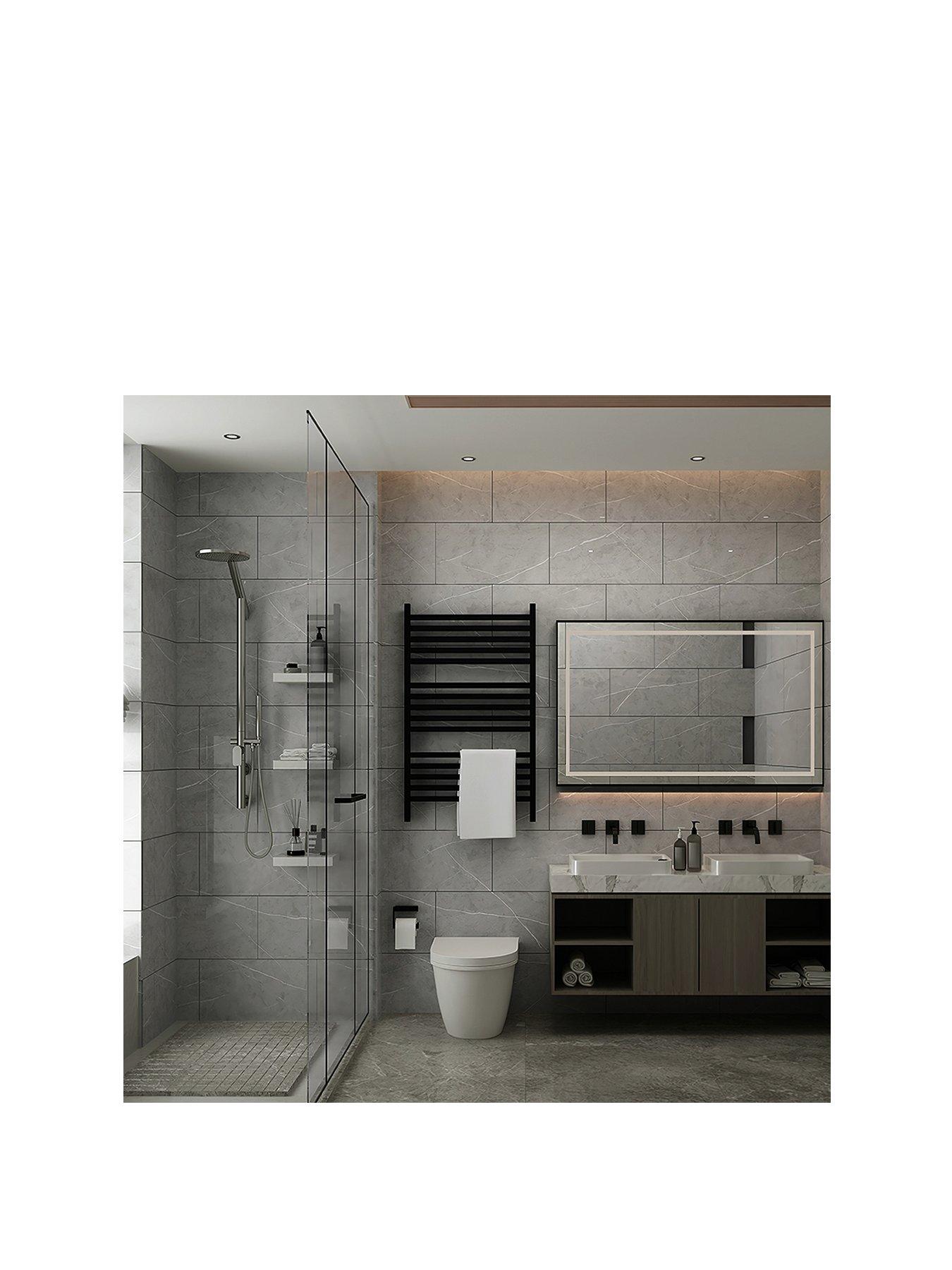 Image 2 of 5 of Living and Home 10 Pcs Pvc Peel And Stick Wall Tile Waterproof Decorative Blacksplash,2mm T,for Kitchen Living Room Bedroom
