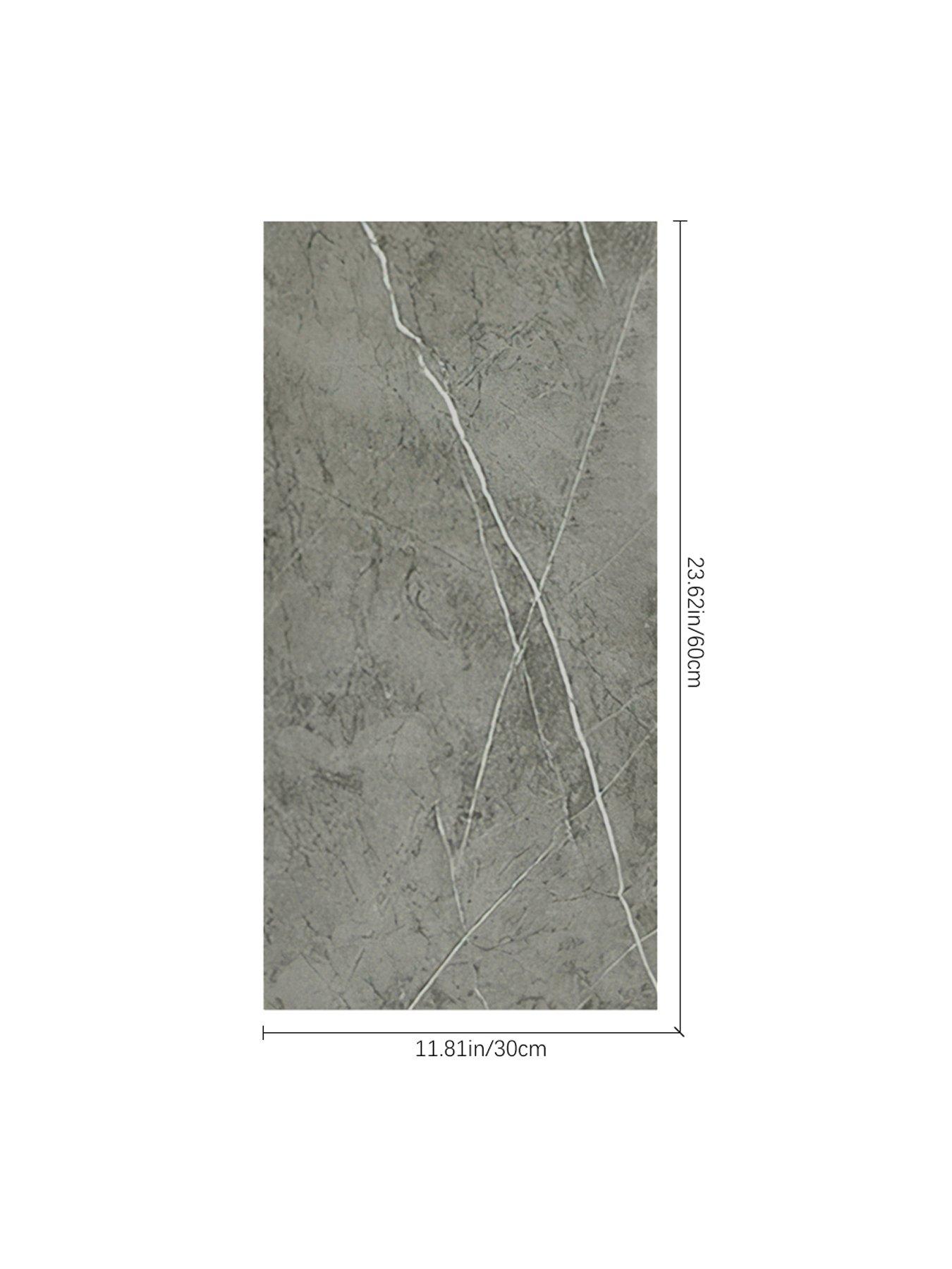 Image 5 of 5 of Living and Home 10 Pcs Pvc Peel And Stick Wall Tile Waterproof Decorative Blacksplash,2mm T,for Kitchen Living Room Bedroom