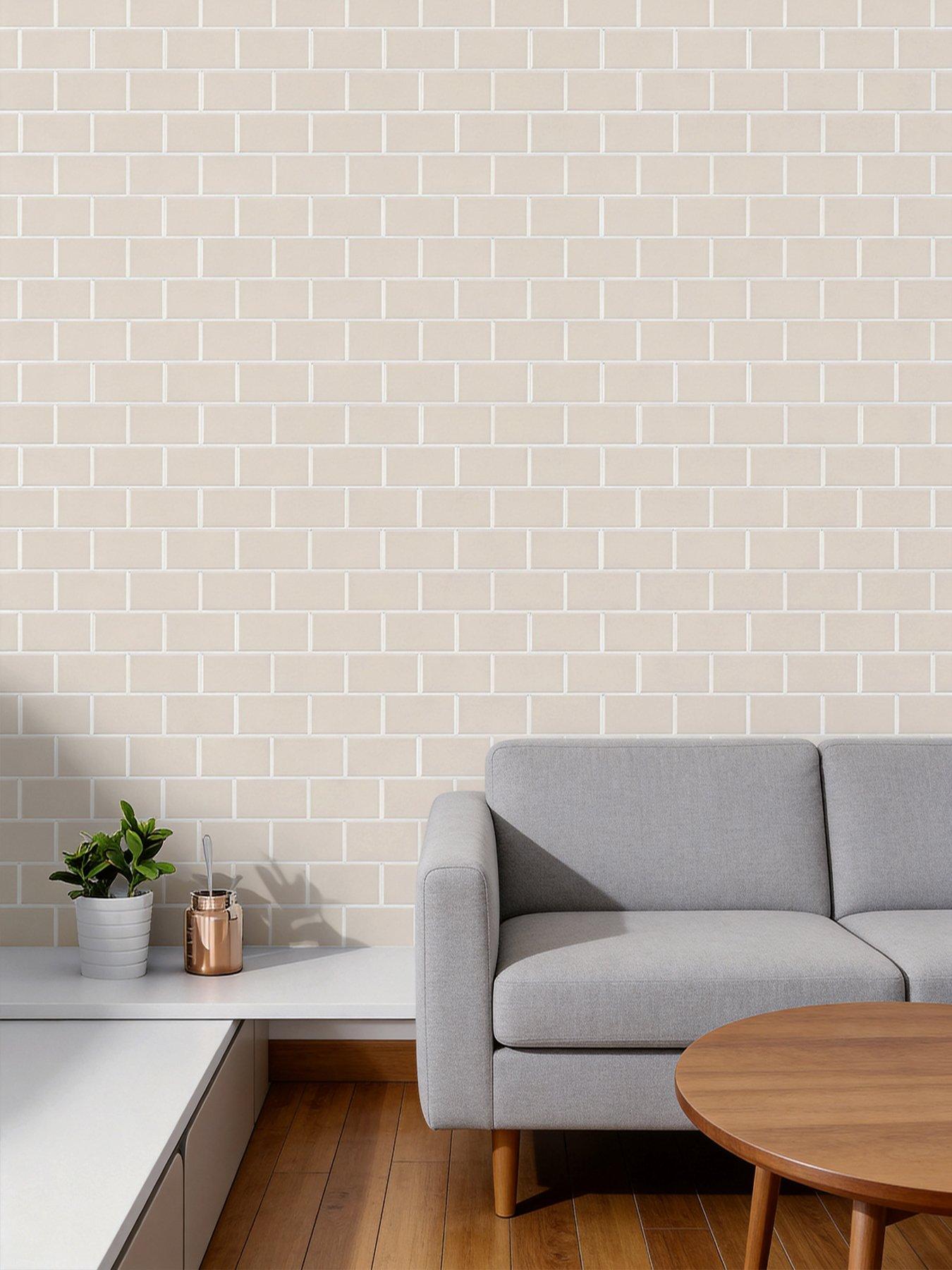 Living and Home 10Pcs Waterproof Self-Adhesive Wall Tiles T 1.2mm
