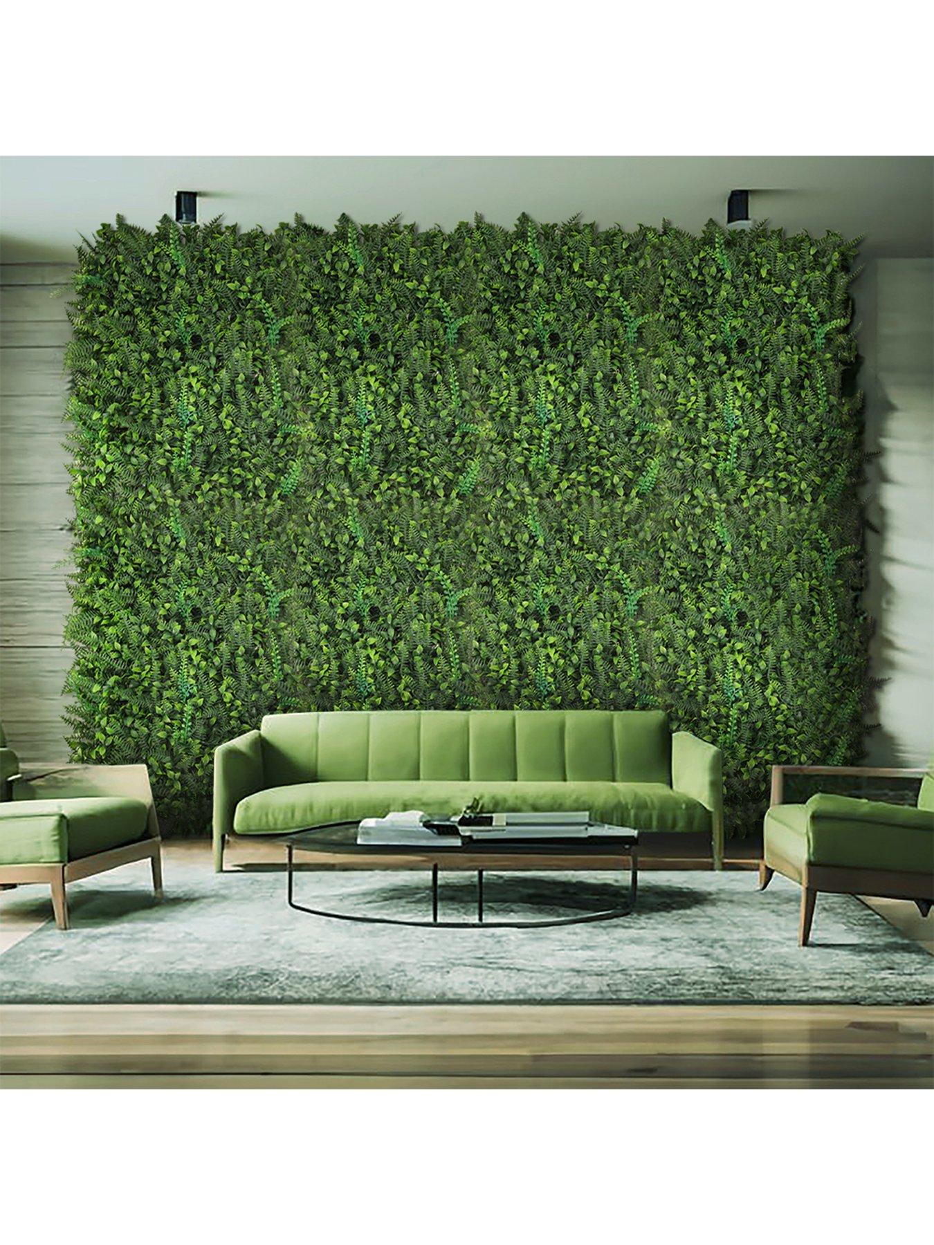 Living and Home Artificial Plant Hedge Green Grass Wall Panel Backdrop Decor For Indoor Or Outdoor Decoration 400 X 600 Mm