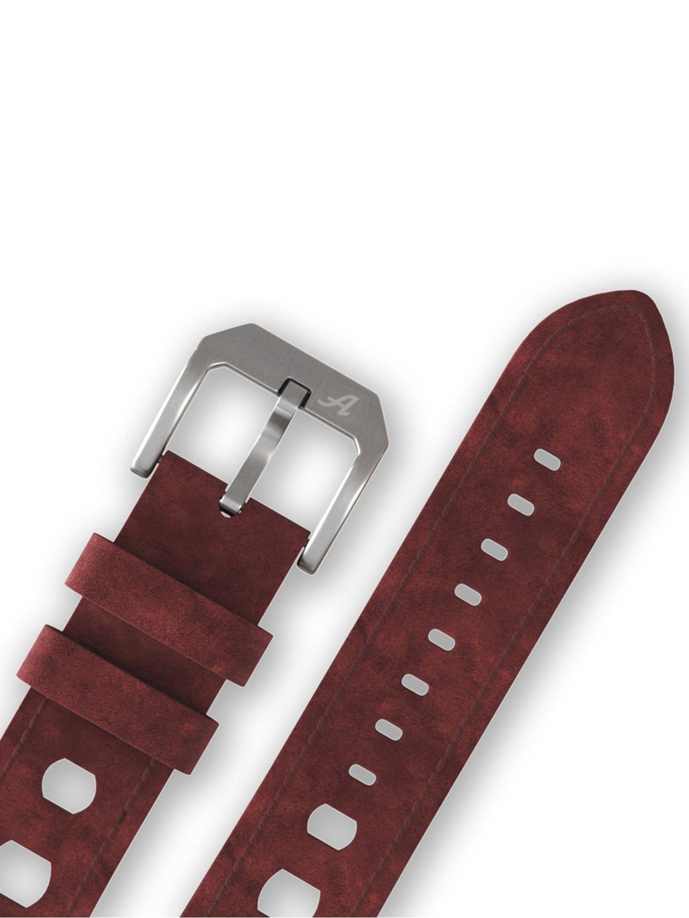 Image 5 of 5 of Allemano Maranello Black and Red Dial Red Leather Perforated Strap