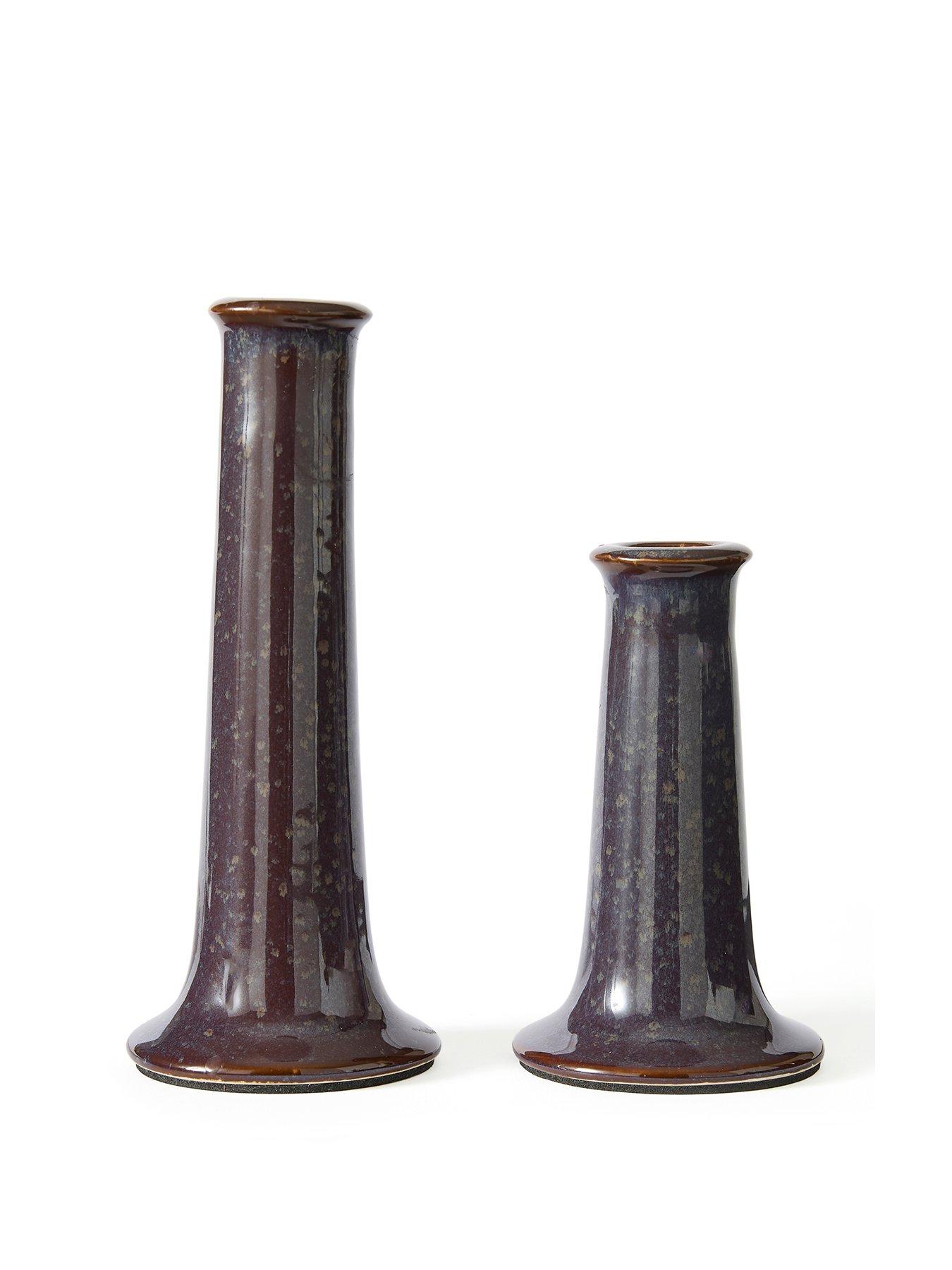 Image 2 of 5 of Michelle Keegan Home Set Of 2 Candlestick Holders - Brown