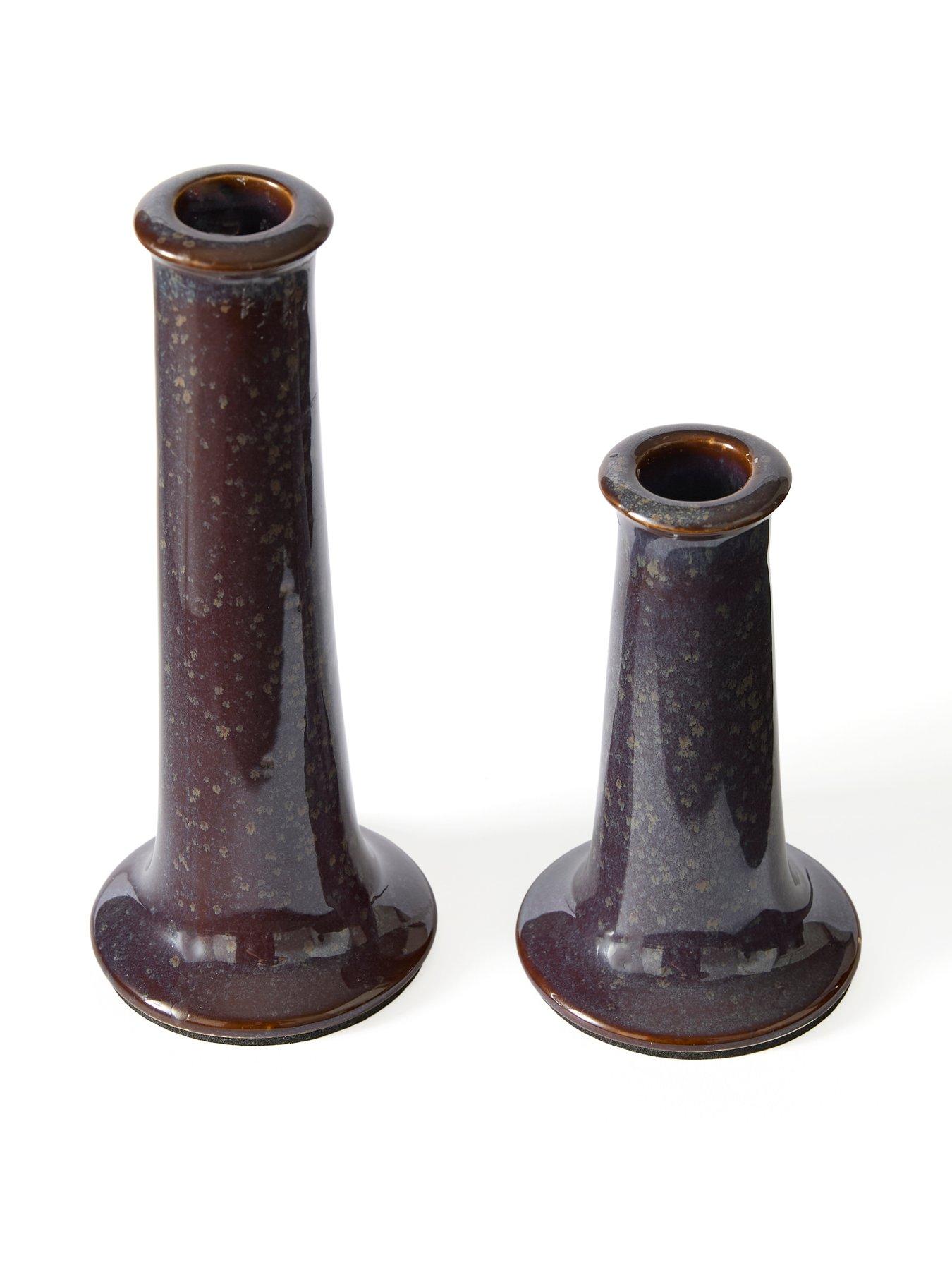 Image 3 of 5 of Michelle Keegan Home Set Of 2 Candlestick Holders - Brown