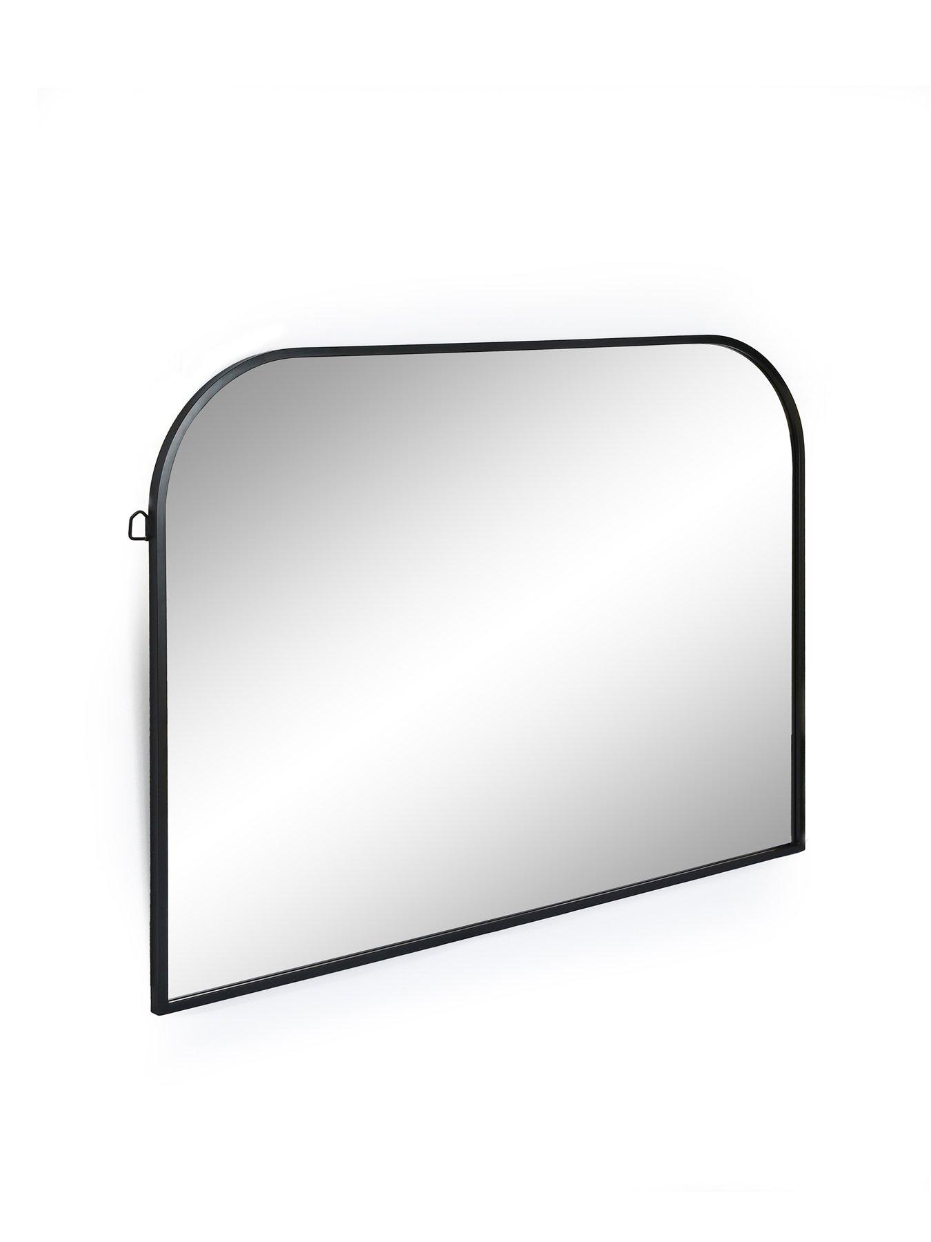 Image 3 of 6 of The Very Collection Black Rounded Arched Mirror 90x120cm