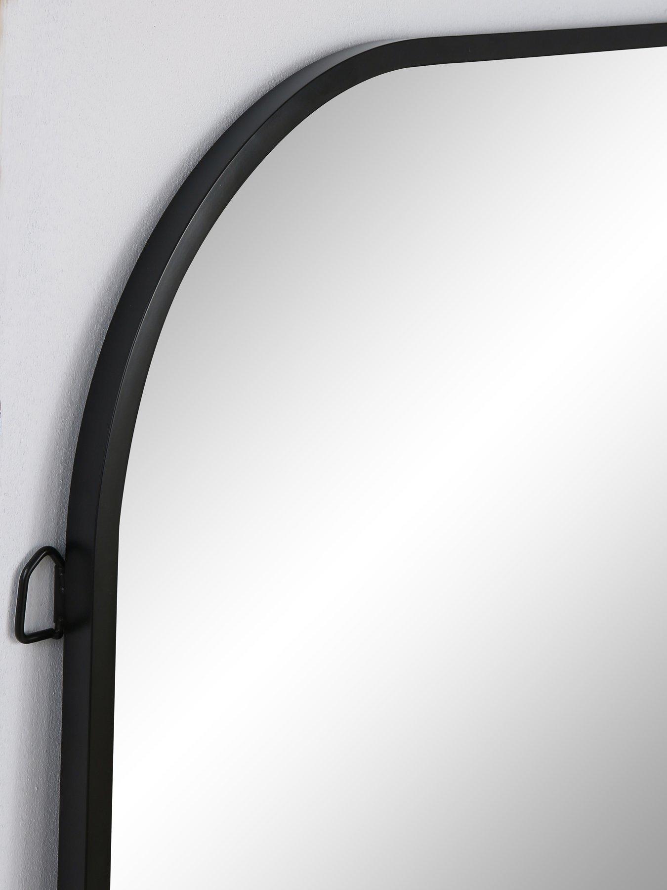 Image 4 of 6 of The Very Collection Black Rounded Arched Mirror 90x120cm