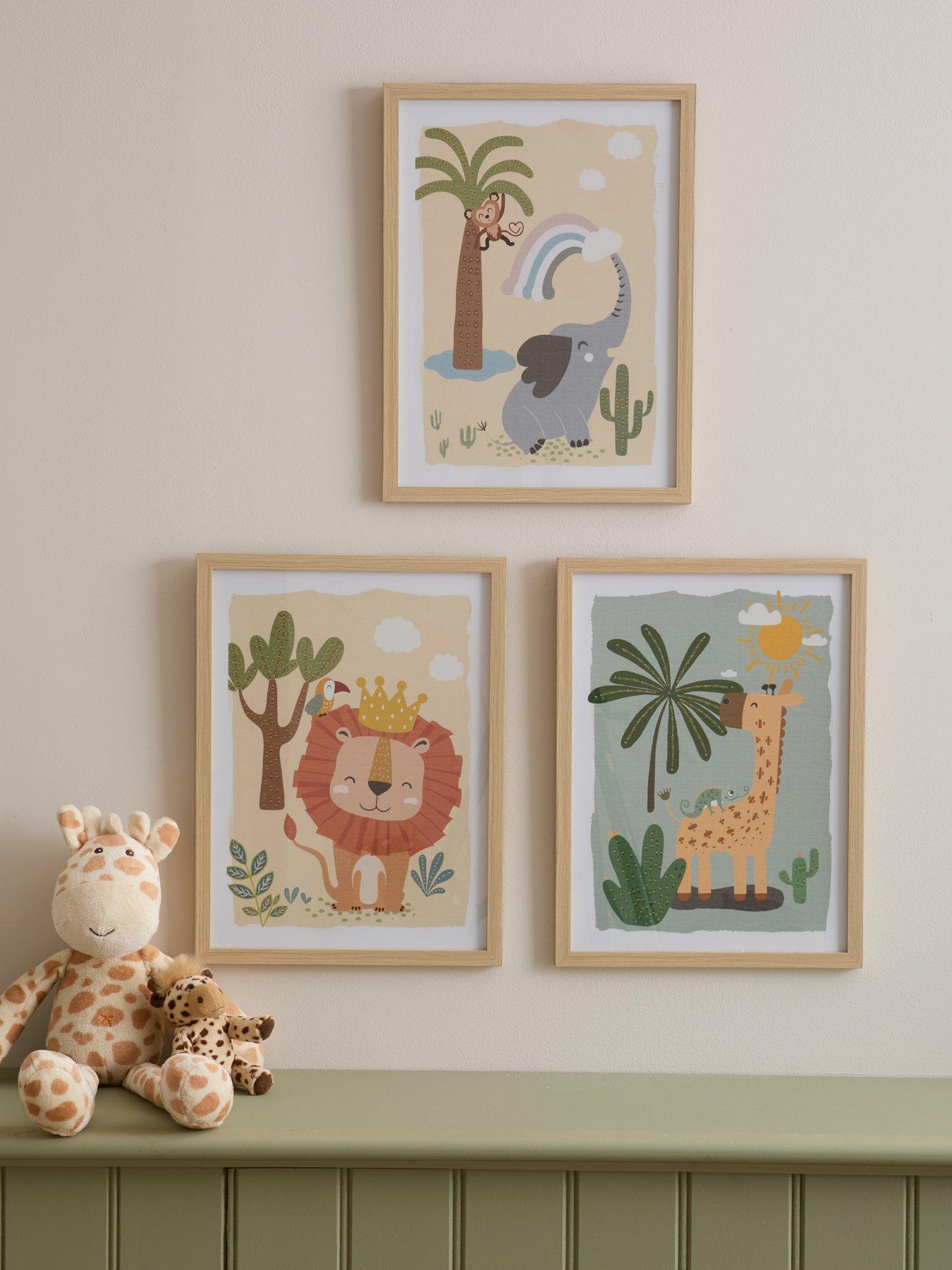 The Very Collection Set of 3 Kids Animal Wall Art