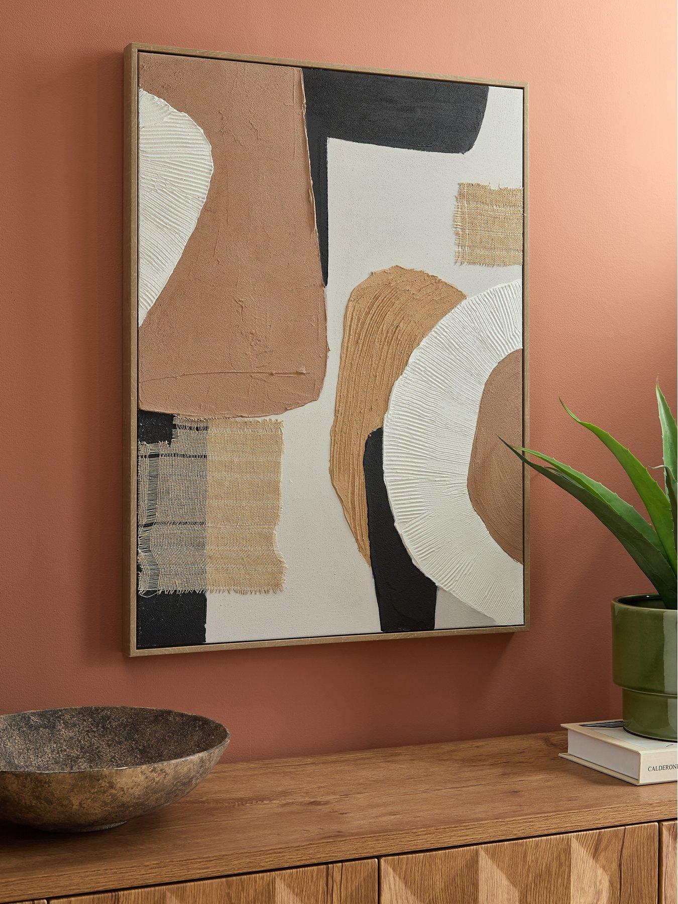 The Very Collection Revive Brown Abstract Canvas Wall Print