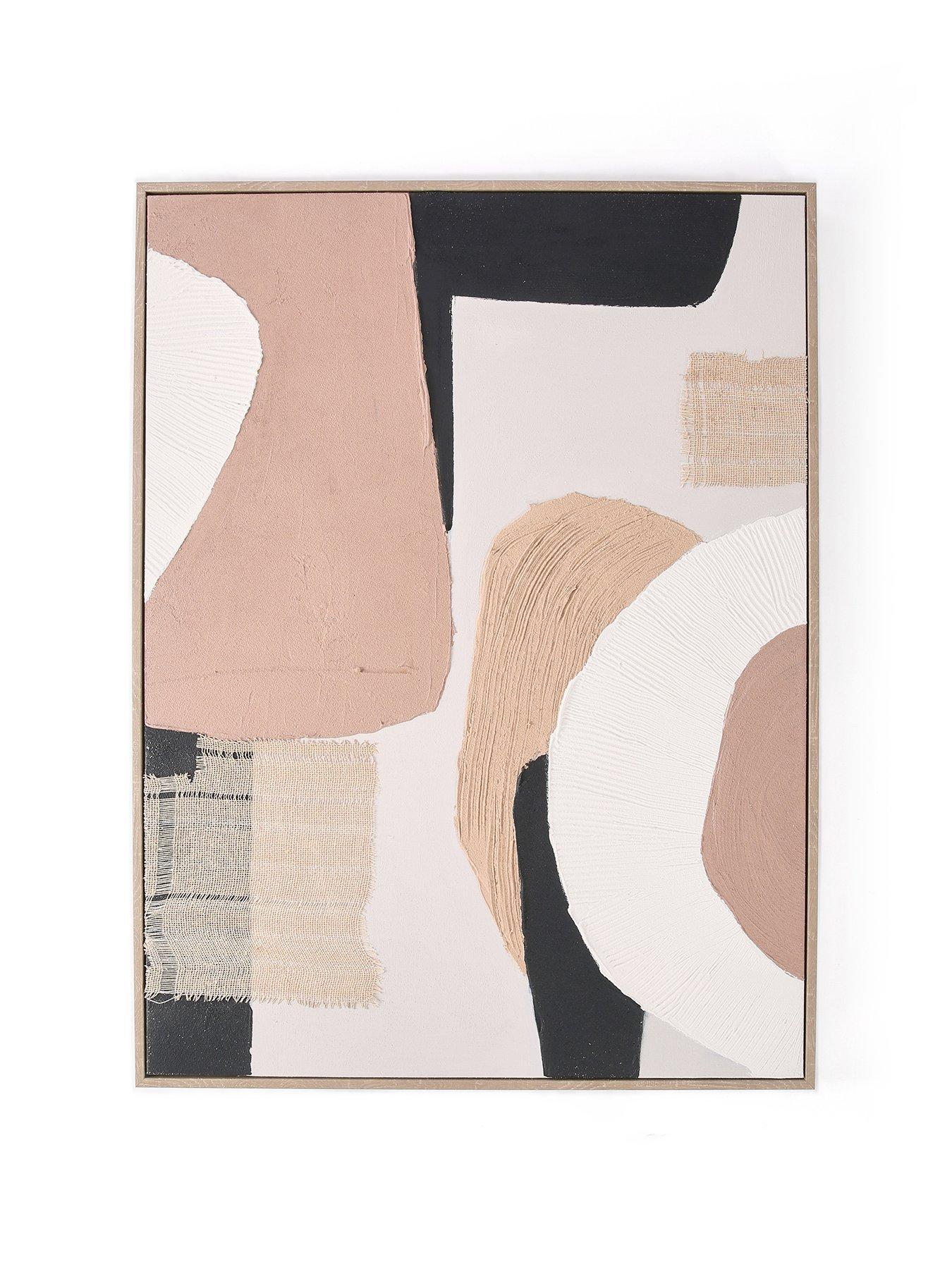 Image 2 of 5 of The Very Collection Revive Brown Abstract Canvas Wall Print