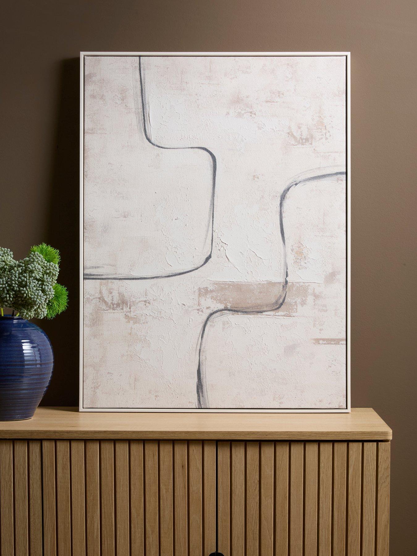 The Very Collection Distressed Abstract Lines Canvas