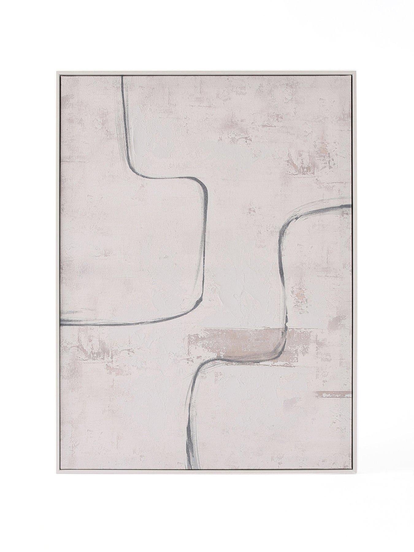Image 2 of 5 of The Very Collection Distressed Abstract Lines Canvas