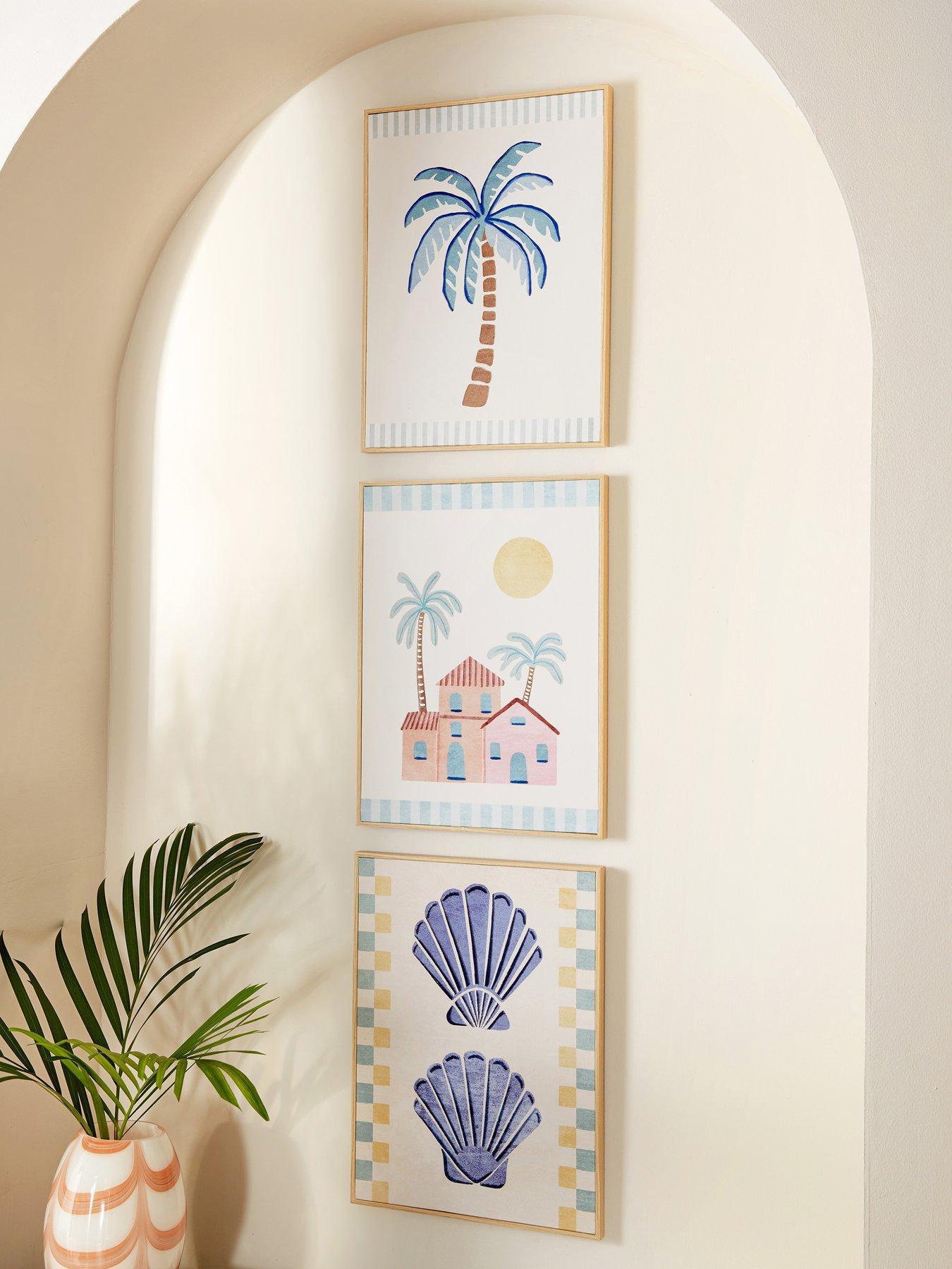 The Very Collection Palm Springs Set Of 3 Food/shell Canvas - FSC® Certified