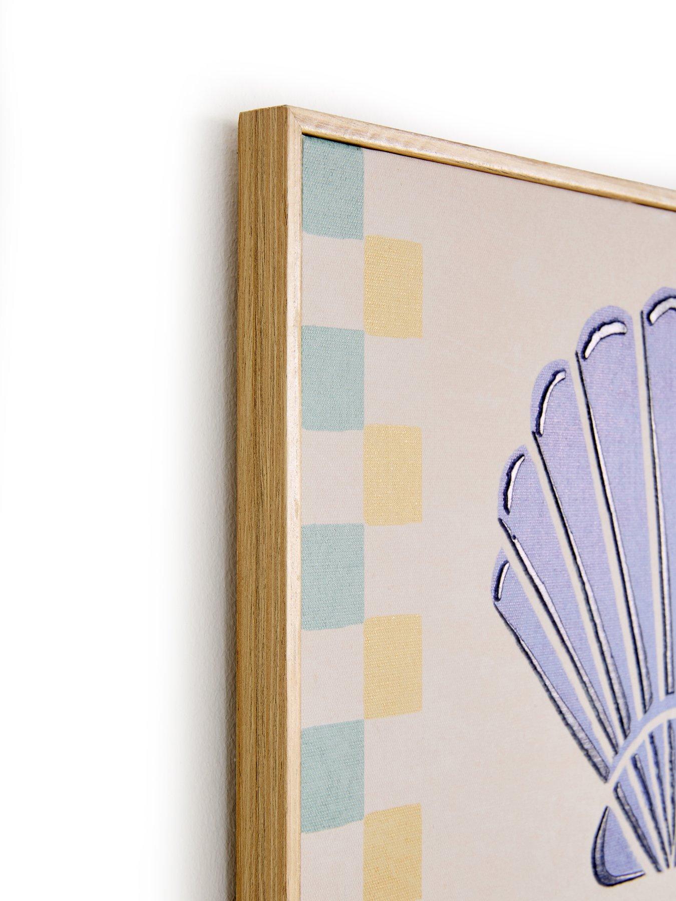 Image 7 of 7 of The Very Collection Palm Springs Set Of 3 Food/shell Canvas