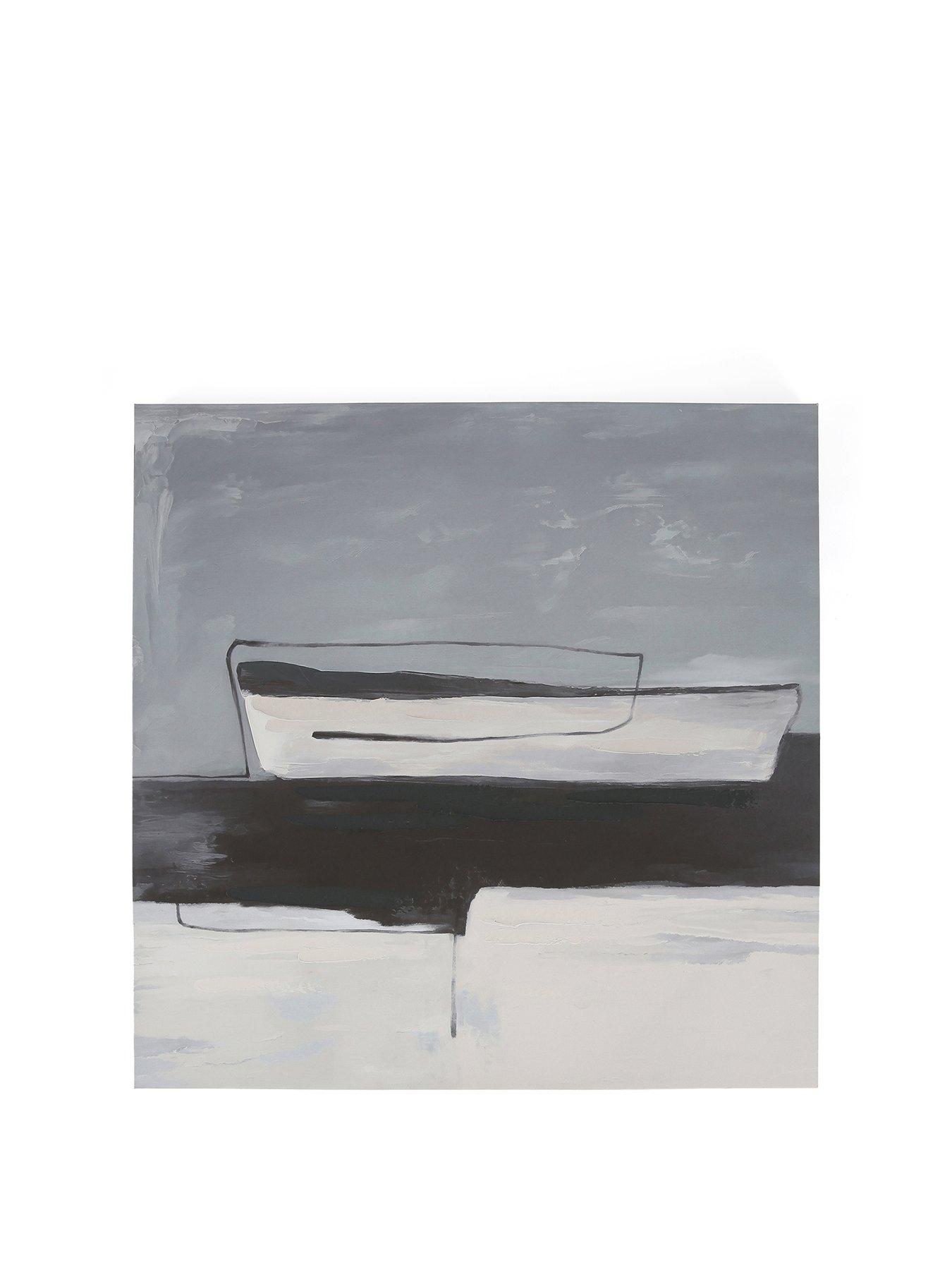 Image 2 of 6 of The Very Collection Zen Minimalism Blue Abstract Canvas