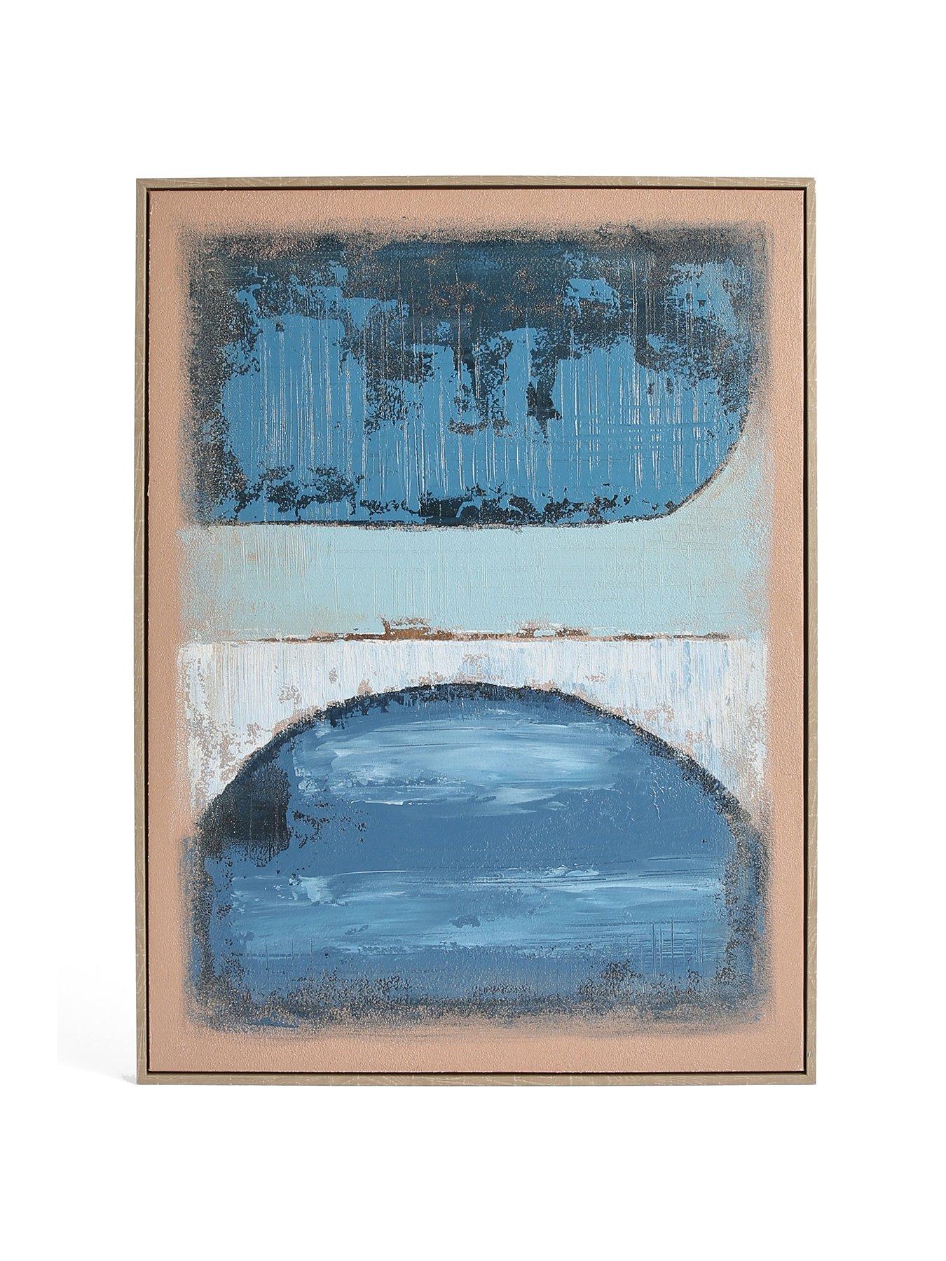  image of the-very-collection-dark-blue-abstract-canvas