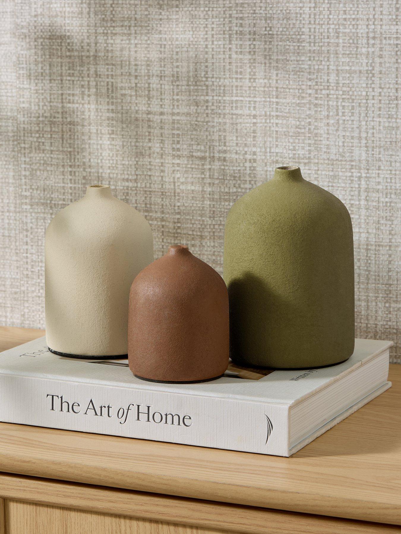 The Very Collection Set Of 3 Stoneware Bud Vases