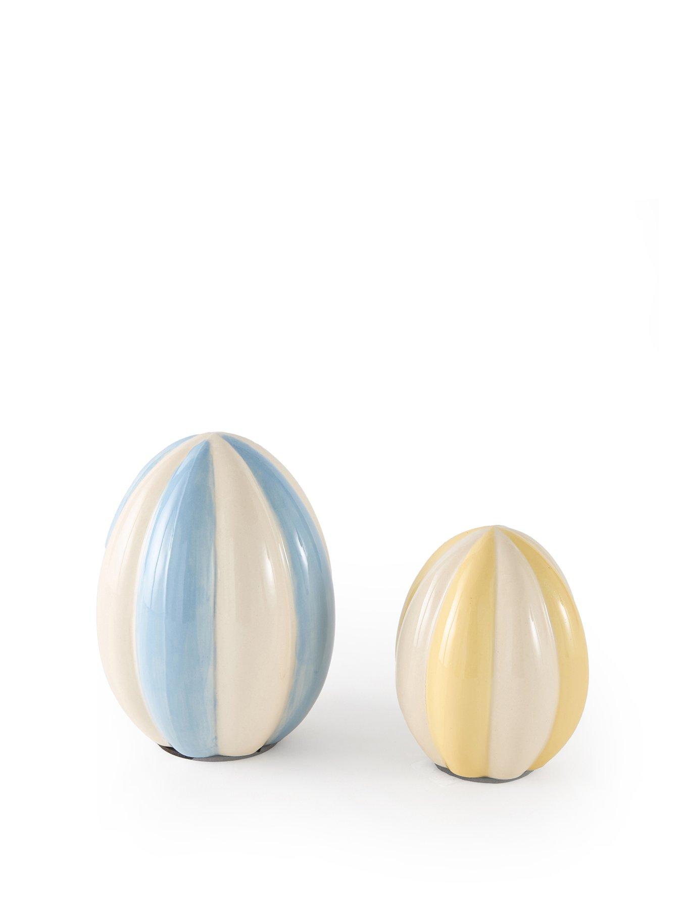 Image 2 of 6 of The Very Collection Set Of 2 Ceramic Bevelled Easter Eggs
