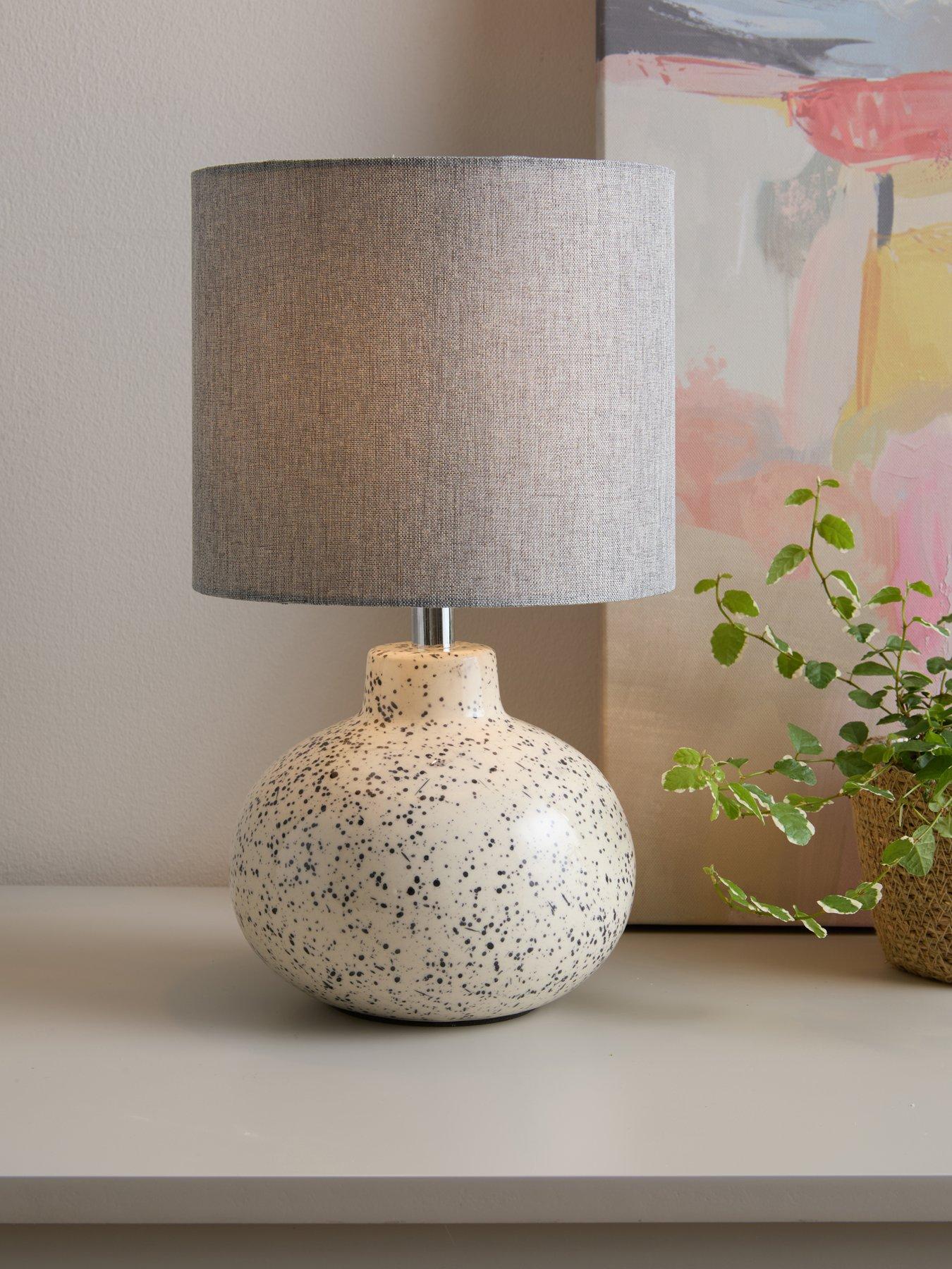 The Very Collection Reactive Speckle Table Lamp - Cream