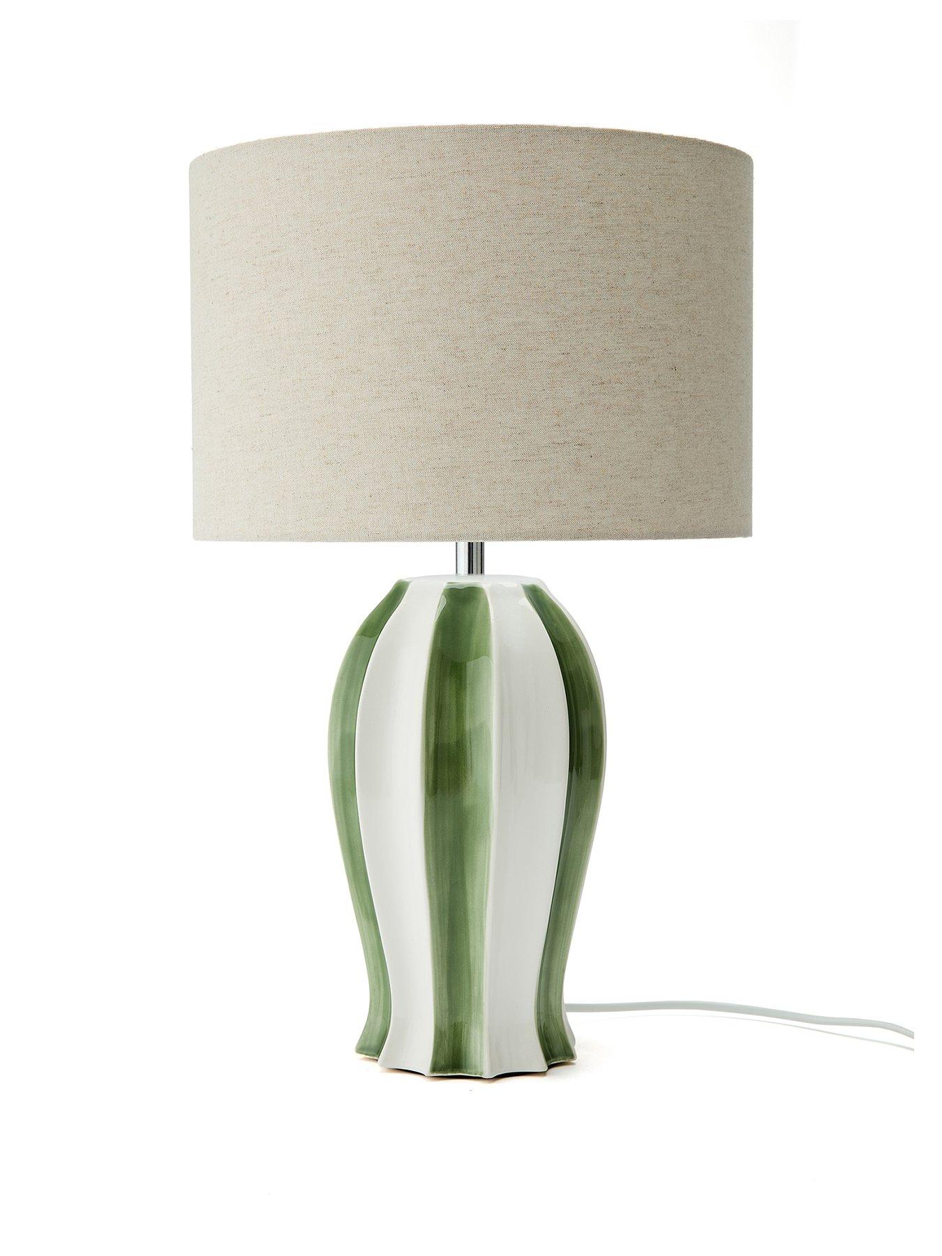 stillFront image of the-very-collection-striped-table-lamp