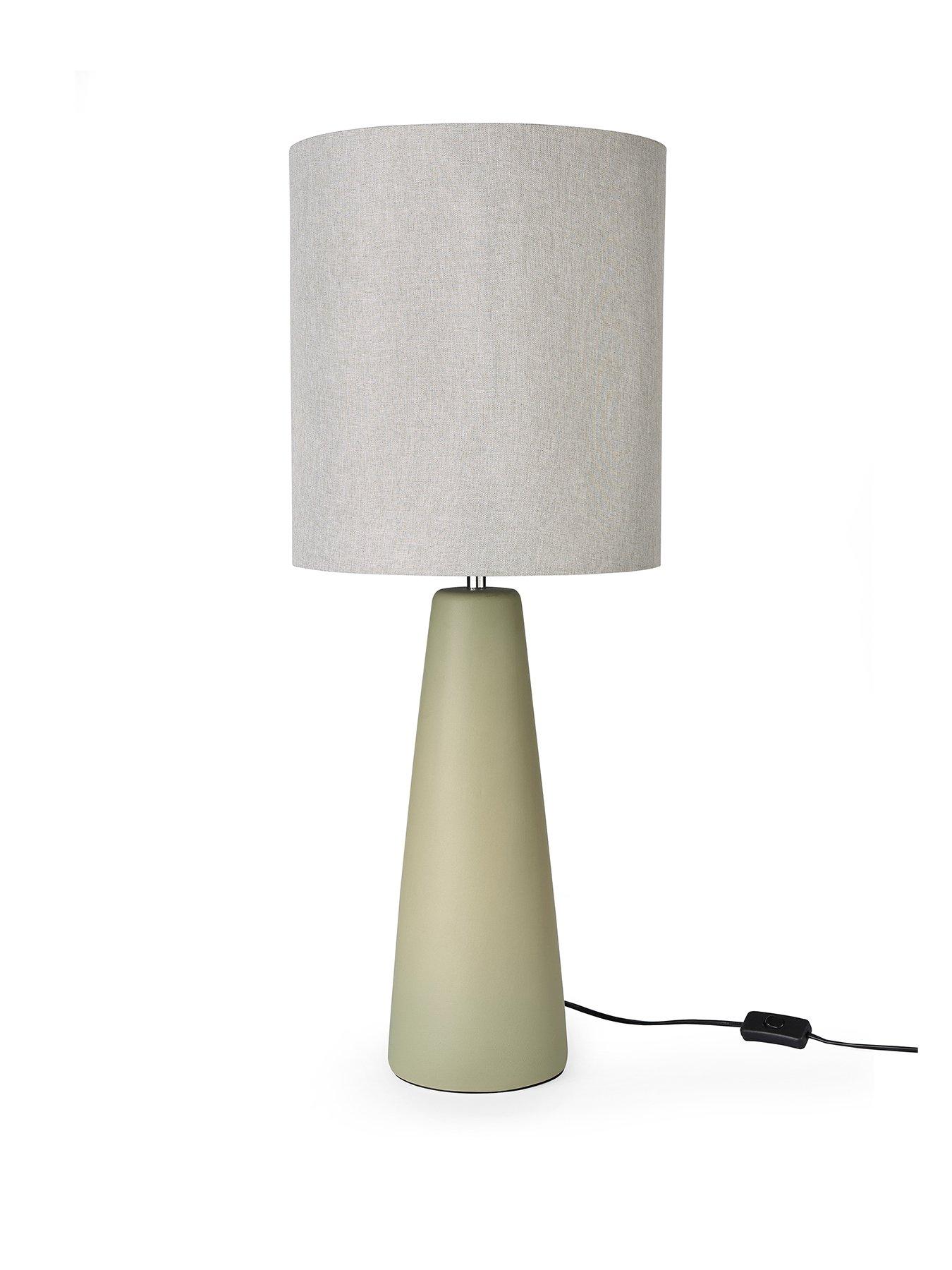 Image 2 of 6 of The Very Collection Tall Tapered Ceramic Table Lamp
