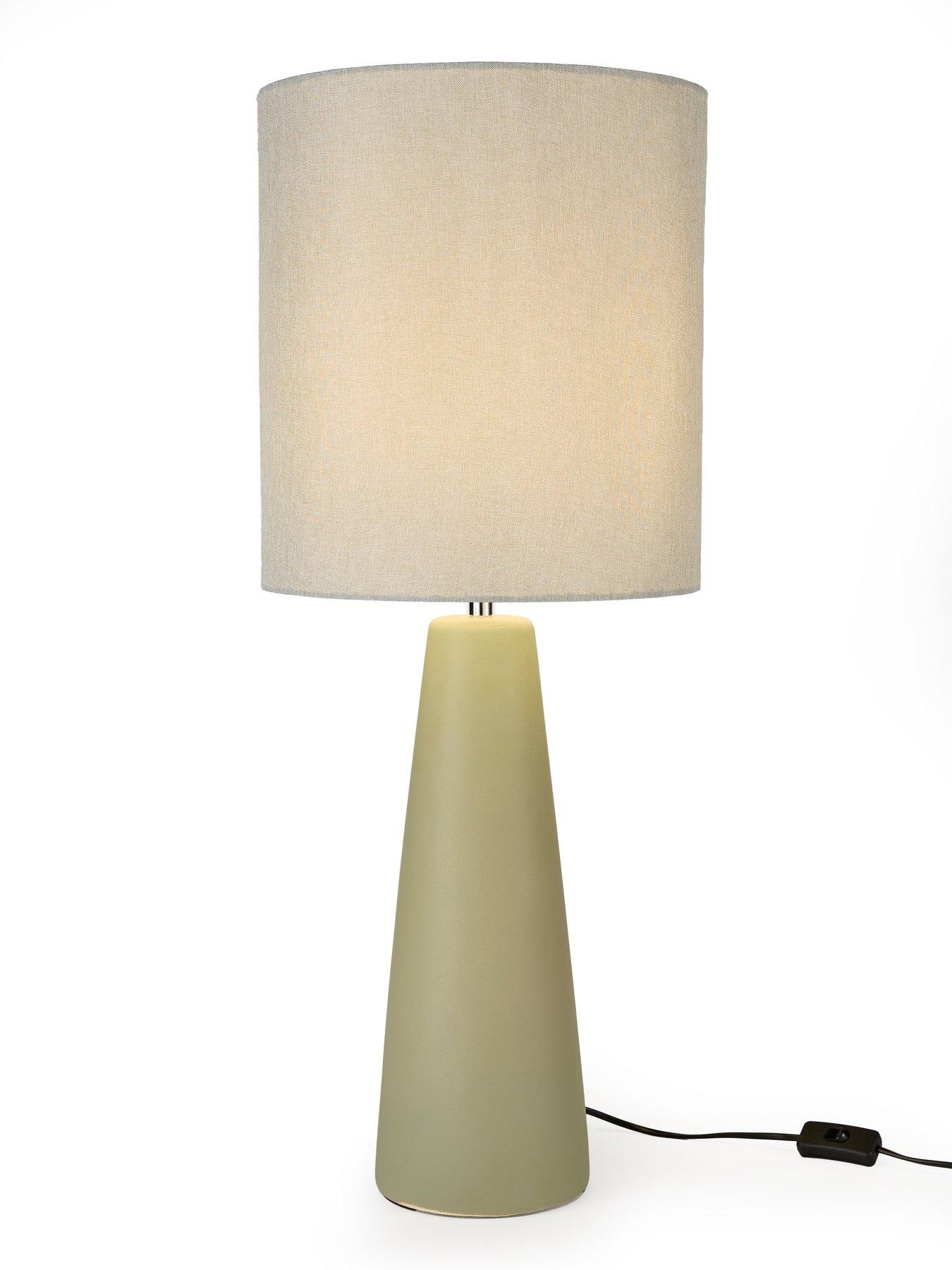 Image 3 of 6 of The Very Collection Tall Tapered Ceramic Table Lamp