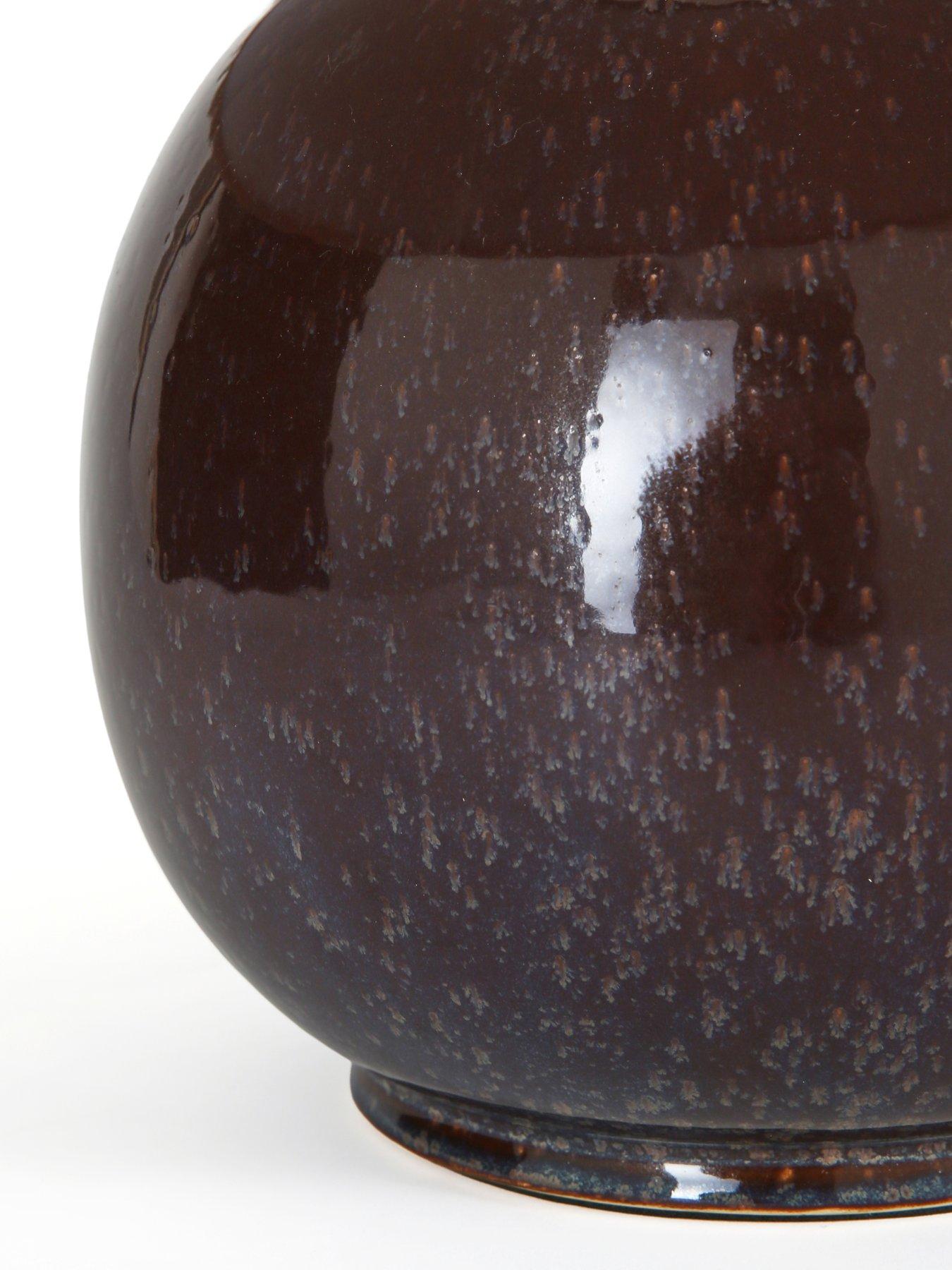  image of the-very-collection-brown-ceramic-sphere-table-lamp