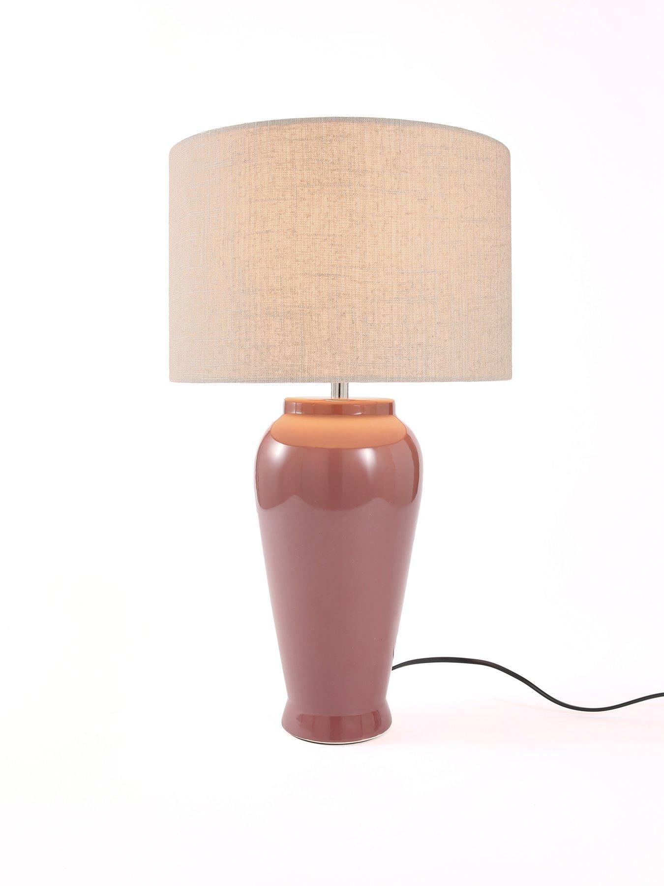Image 3 of 5 of The Very Collection Tall Urn Mahogony Table Lamp