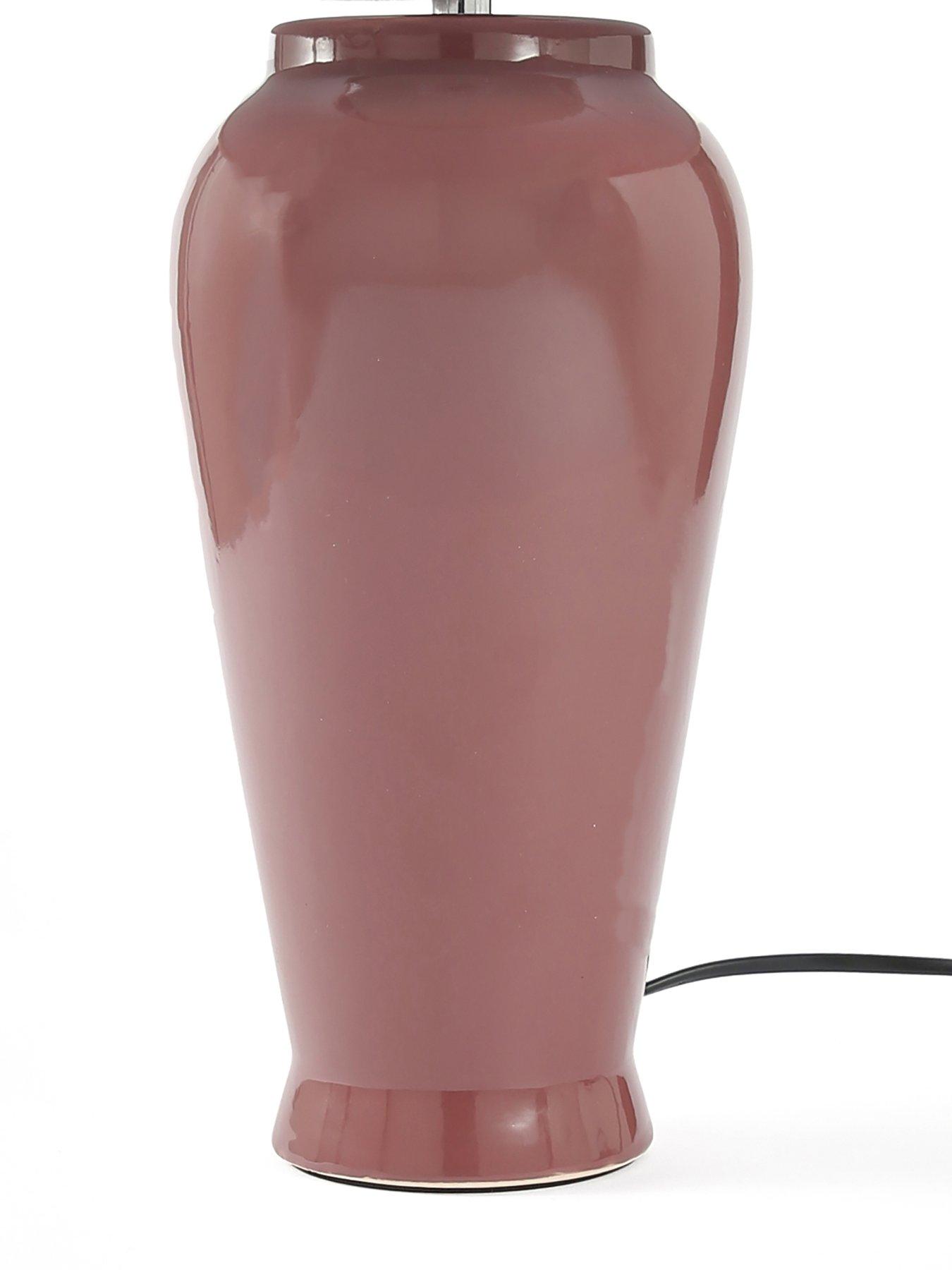 Image 4 of 5 of The Very Collection Tall Urn Mahogony Table Lamp