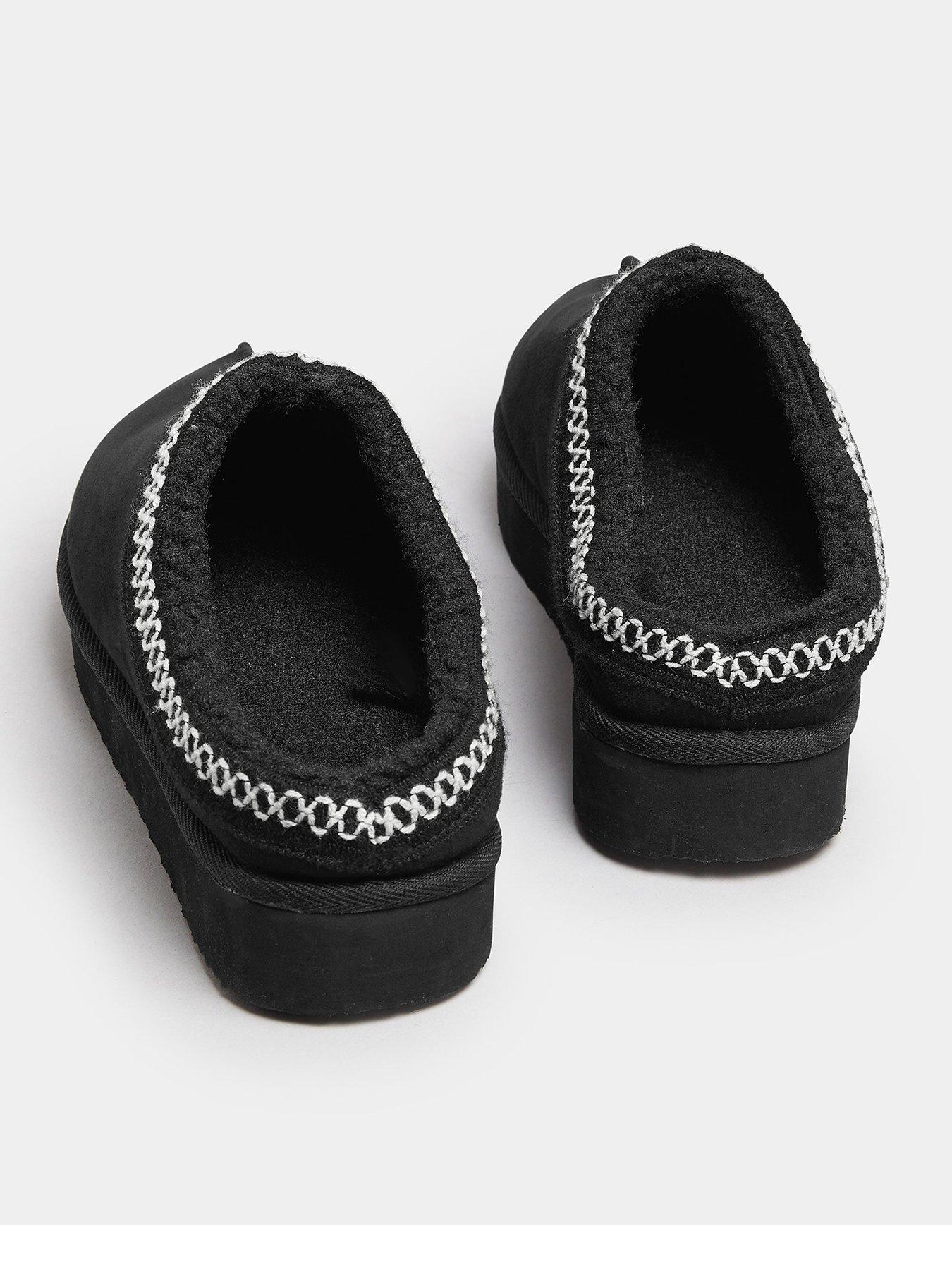 Image 2 of 4 of Yours Extra Wide Fit Fur Mule - Black