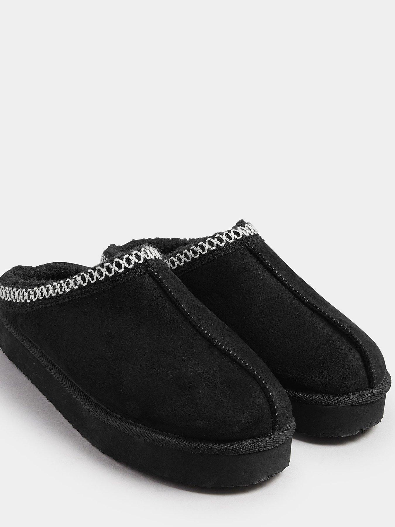 Image 3 of 4 of Yours Extra Wide Fit Fur Mule - Black