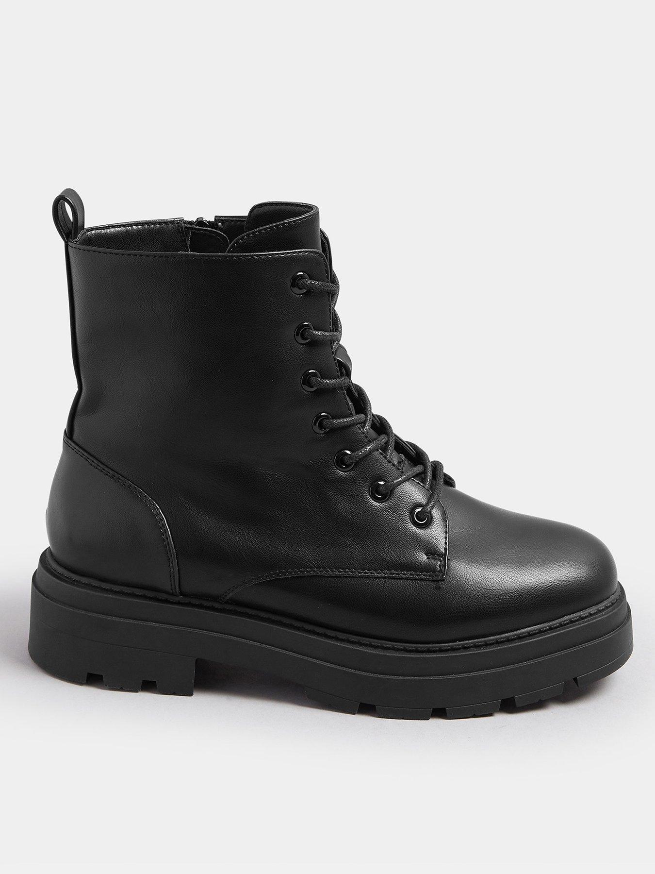 yours-extra-wide-fit-chunky-lace-up-boots-black
